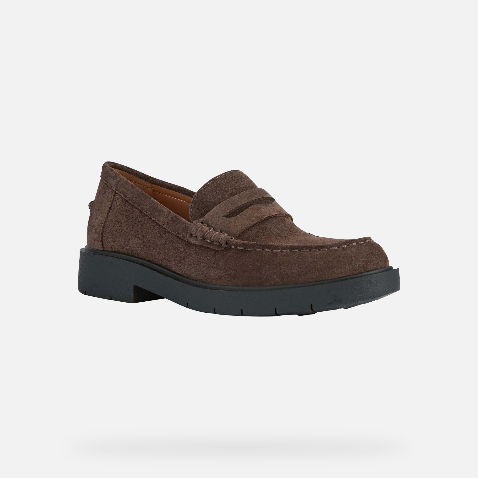 Brown women&#039;s moccasins Geox Spherica EC1 - Women&#039;s