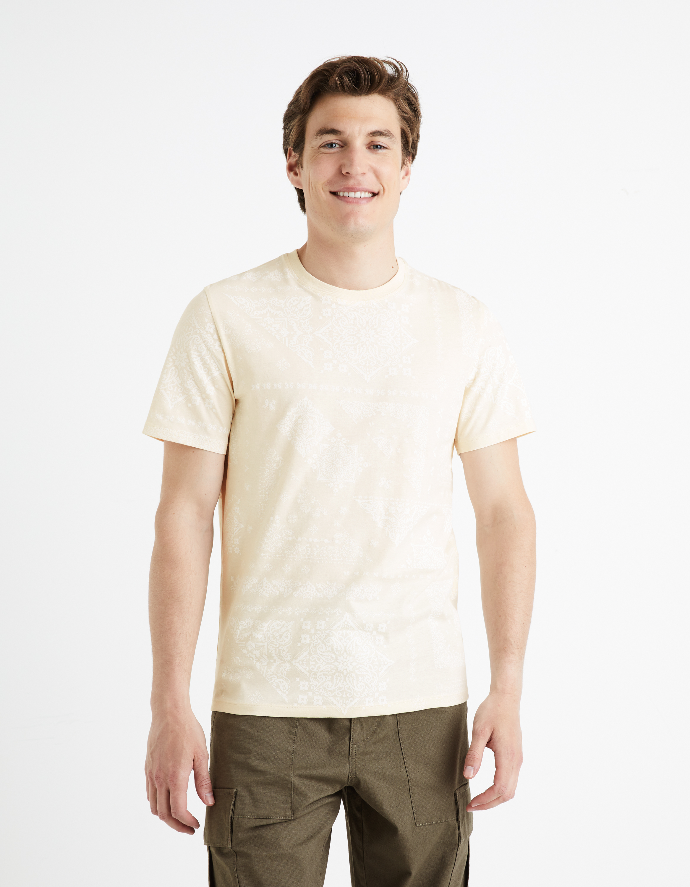 Celio Fendana Patterned T-Shirt - Men's
