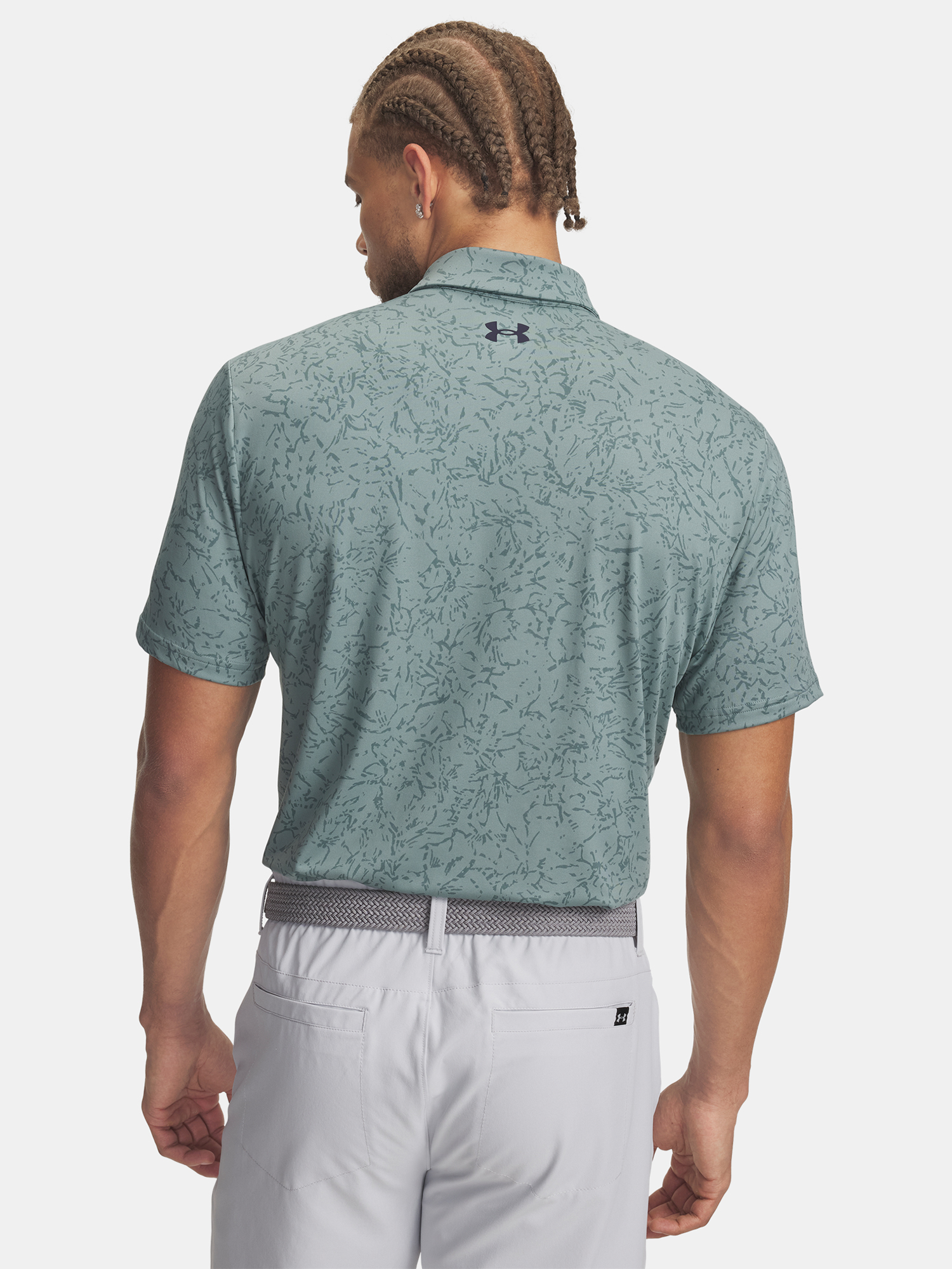 Men's Under Armour UA Playoff 3.0 Printed Polo-GRN T-Shirt - Men's