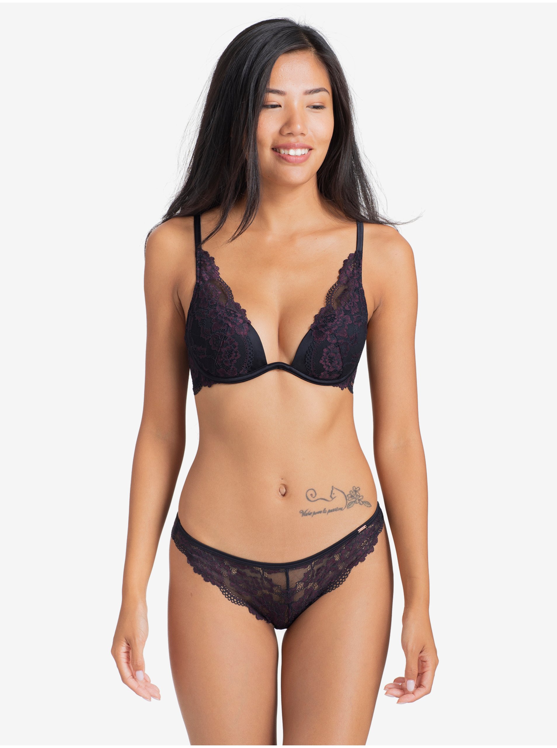 Dark Purple Lace Bra DORINA Dakota - Women