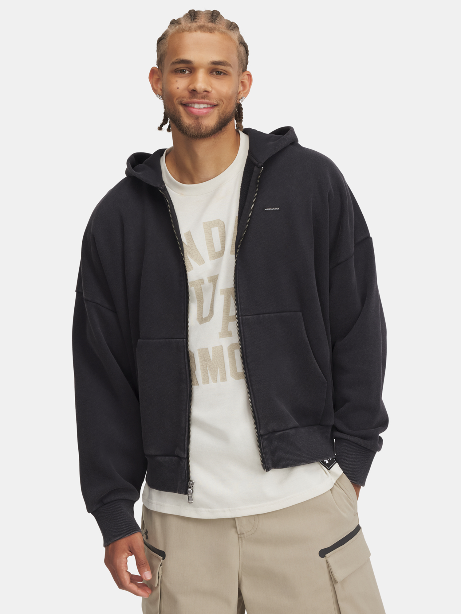 Men's sweatshirt Under Armour Icon HWT Fleece Wash FZ - Men's