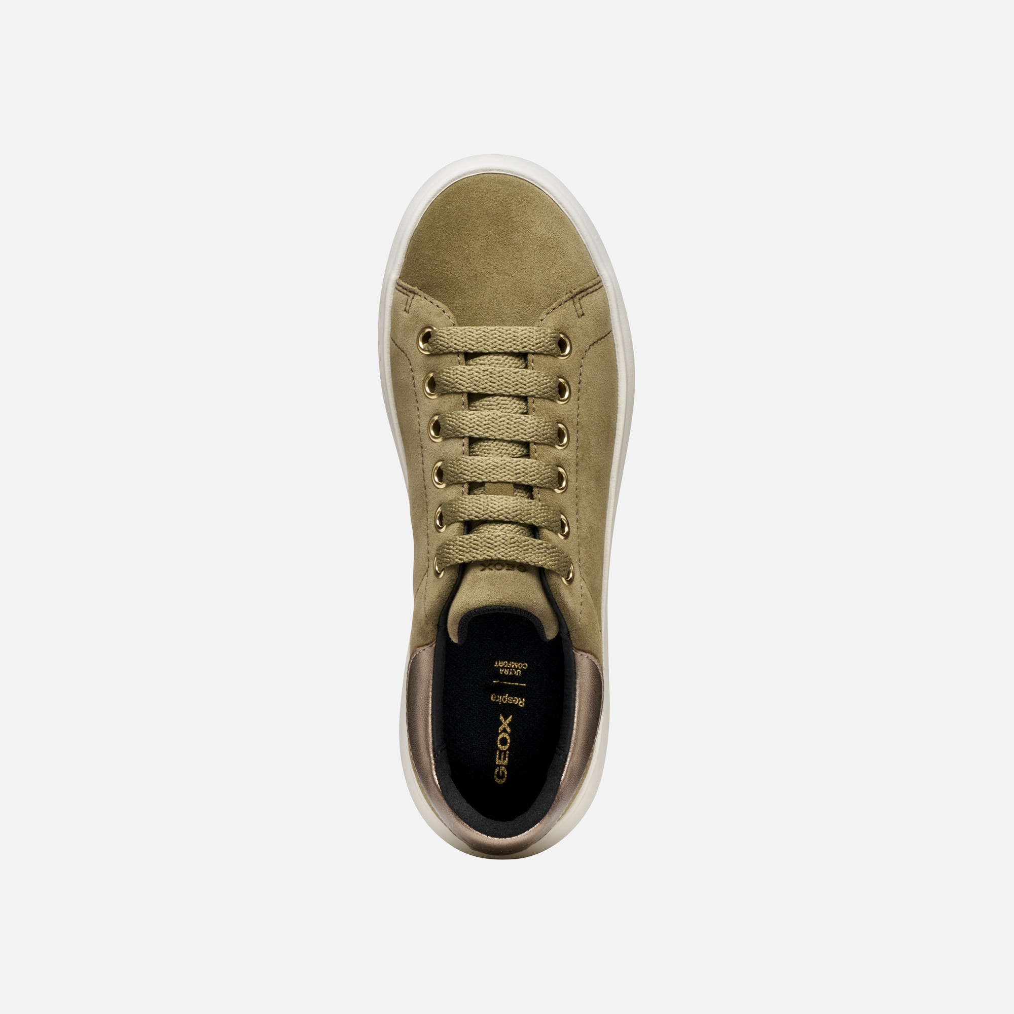 Khaki Women's Geox Spherica EC4.1 Sneakers - Women's