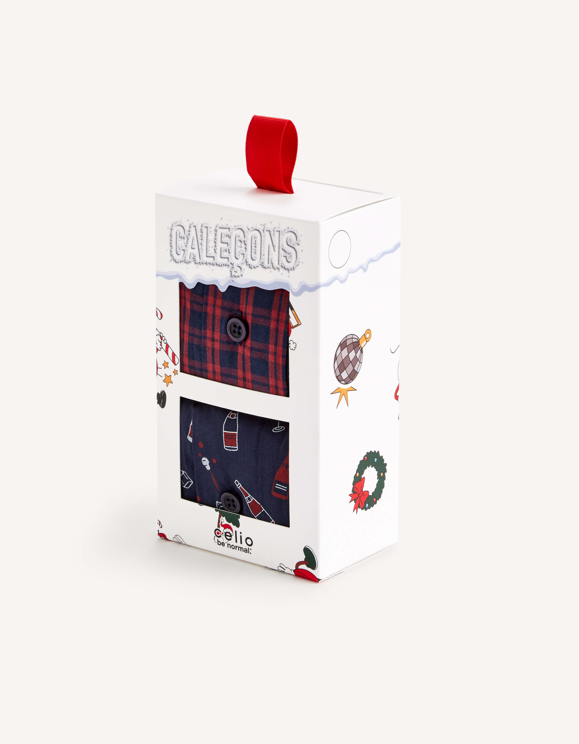 Boxeri clasici pentru barbati Celio - albastru inchis, bordo