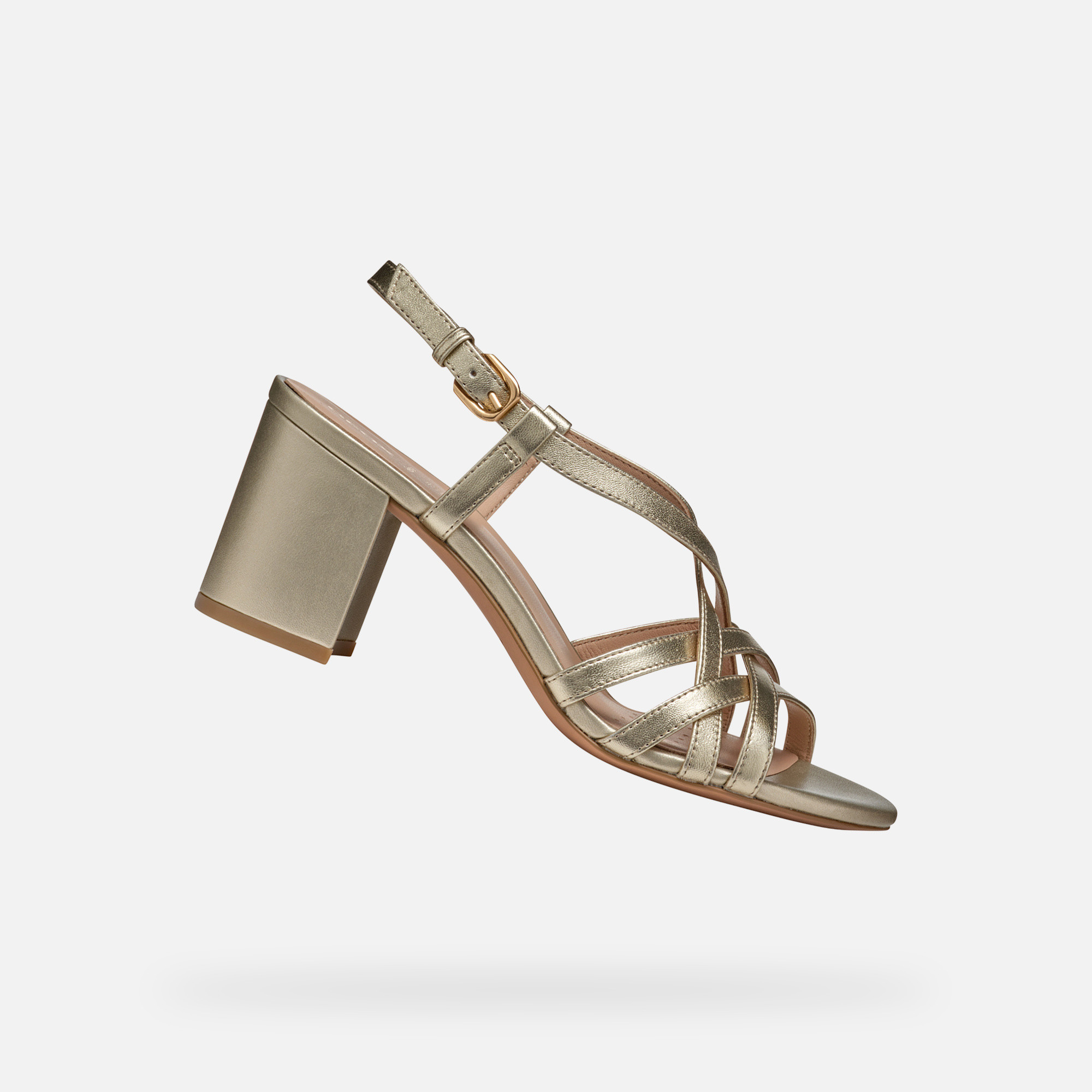 Gold women&#039;s sandals Geox Virnilisa 65 S - Women&#039;s