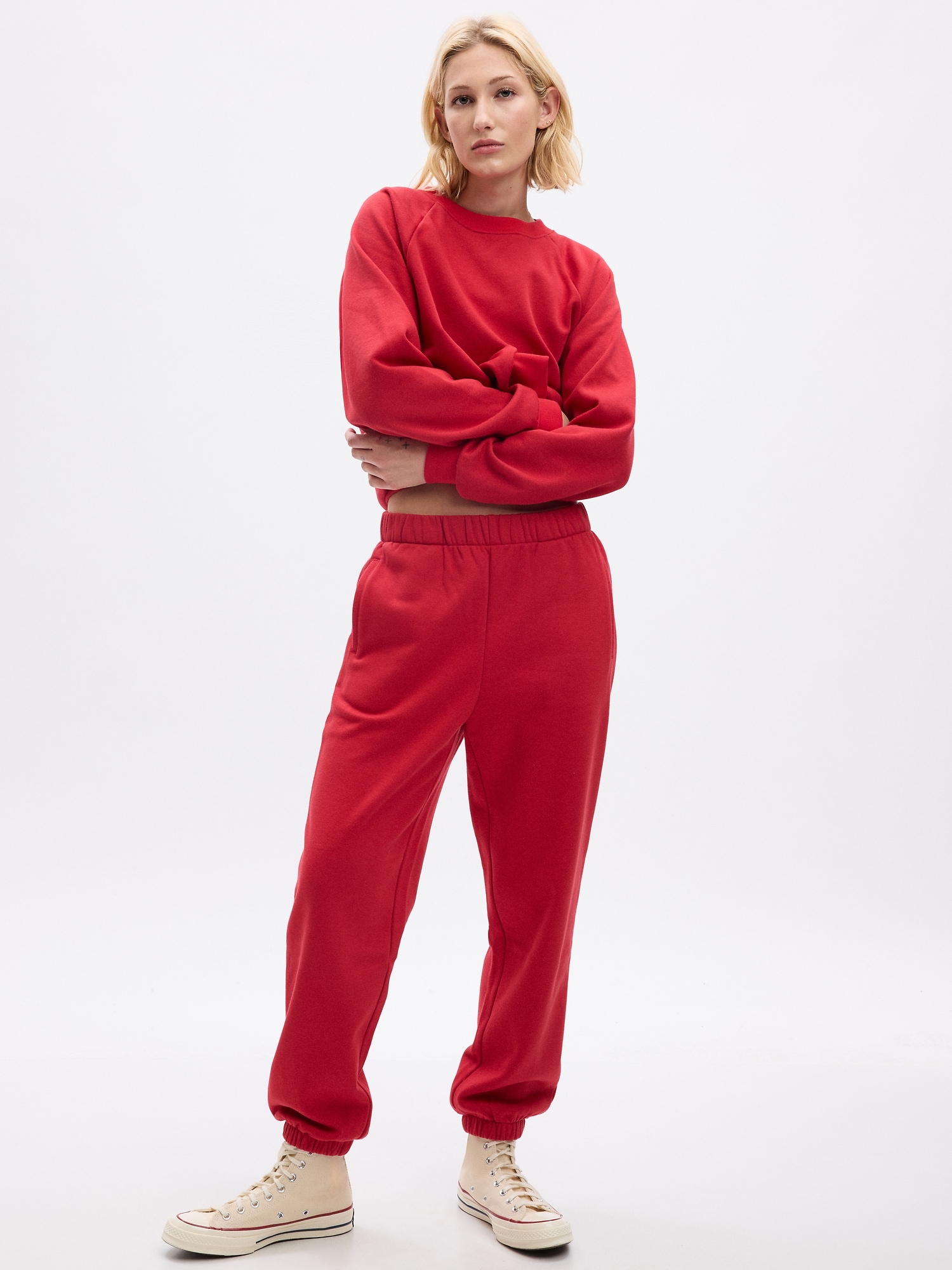 Pantaloni scurti, colanti, pantaloni basic pentru femei GAP - rosu