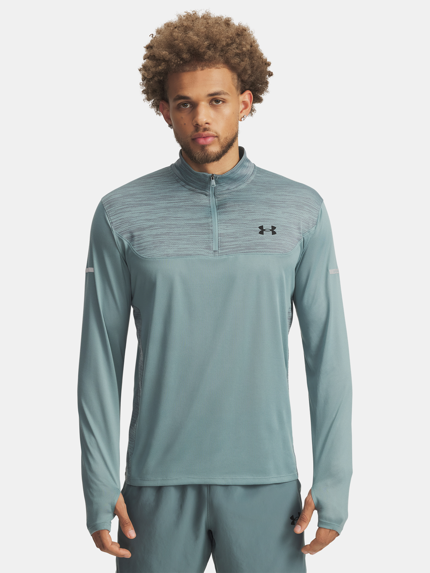 Men's Under Armour UA Tech Utility T-Shirt 1/4 Zip-GRN - Men's