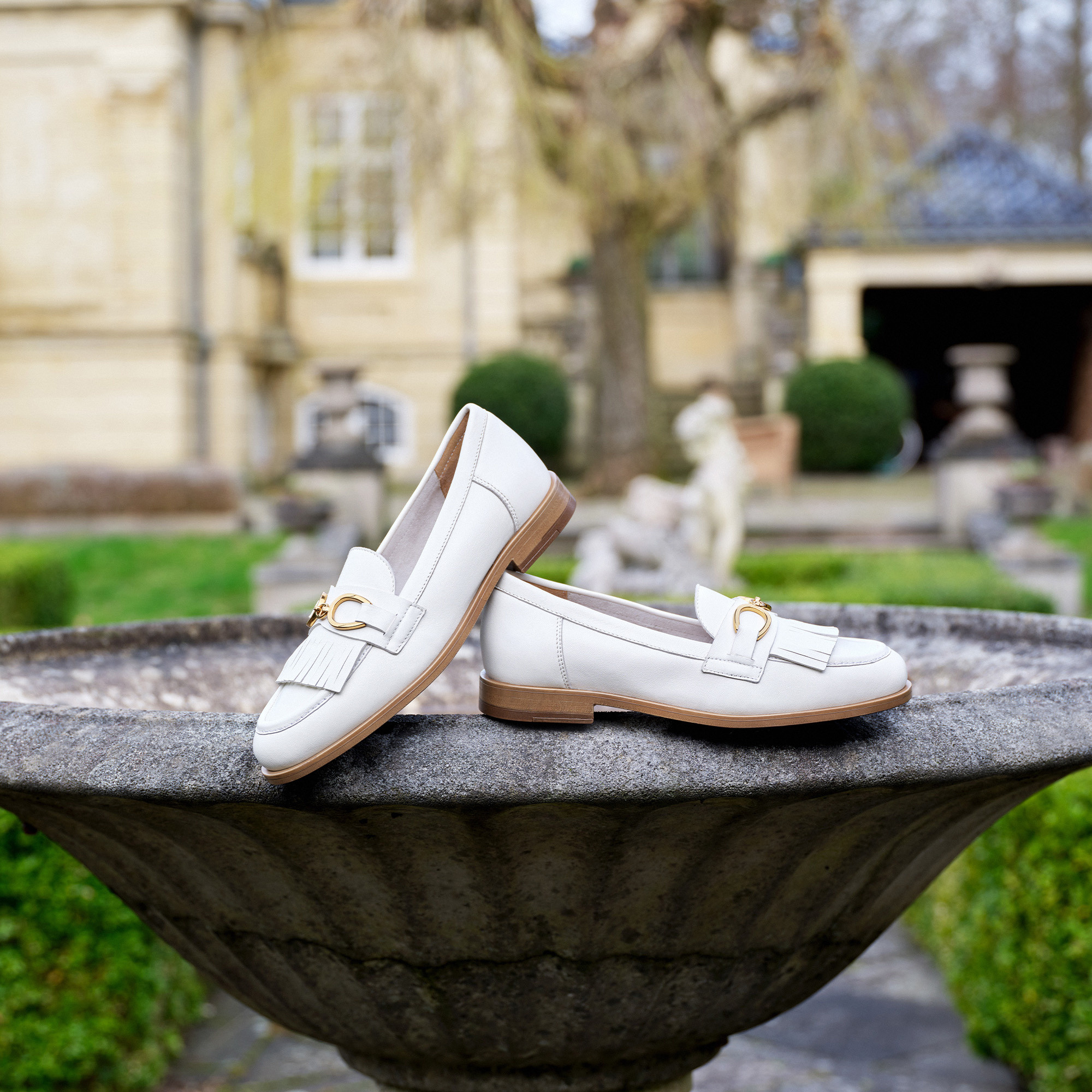 Cream women&#039;s moccasins Geox Prometya - Women&#039;s