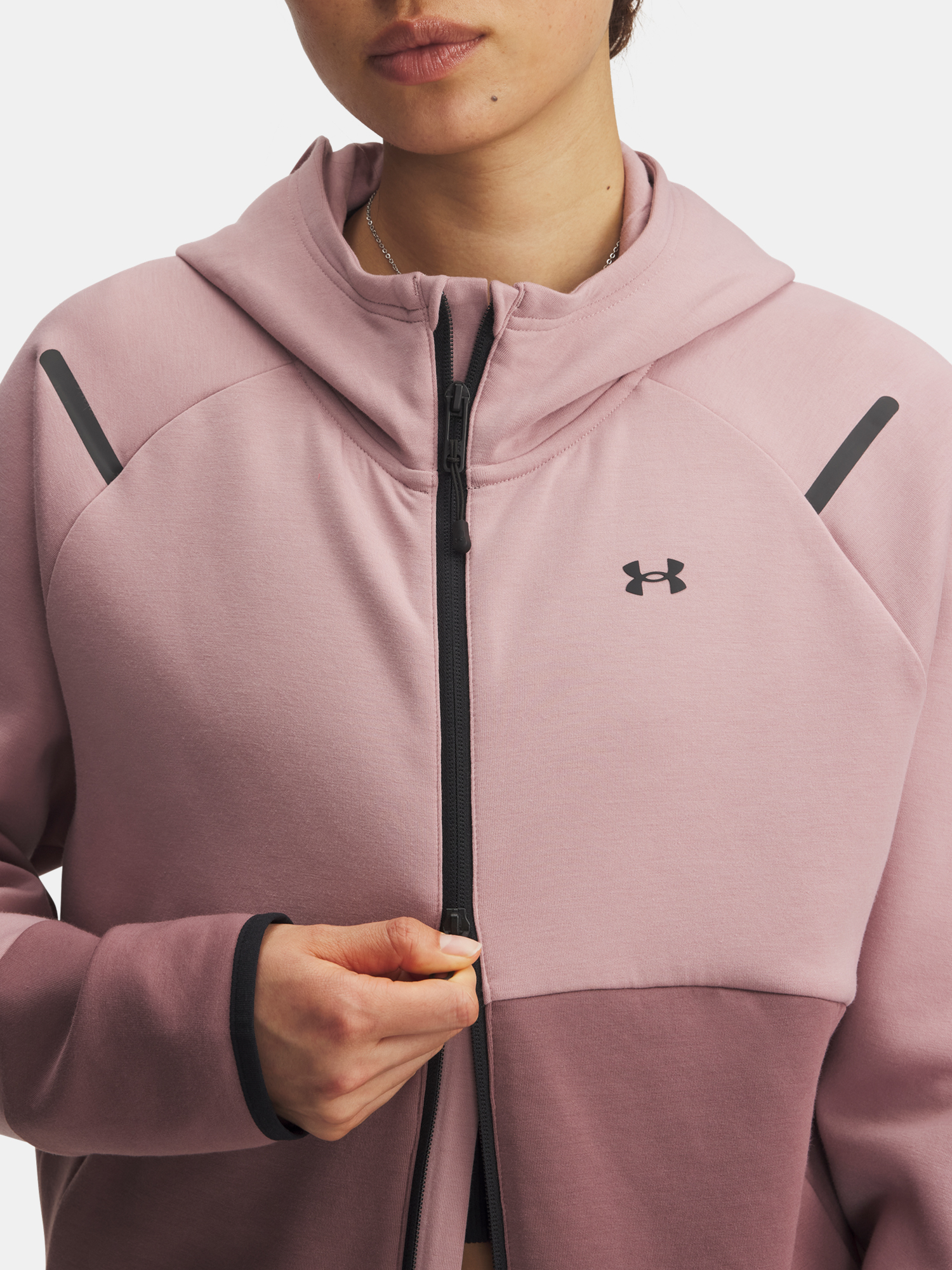 Women's sweatshirt Under Armour Unstoppable Fleece FZ-PNK - Women's
