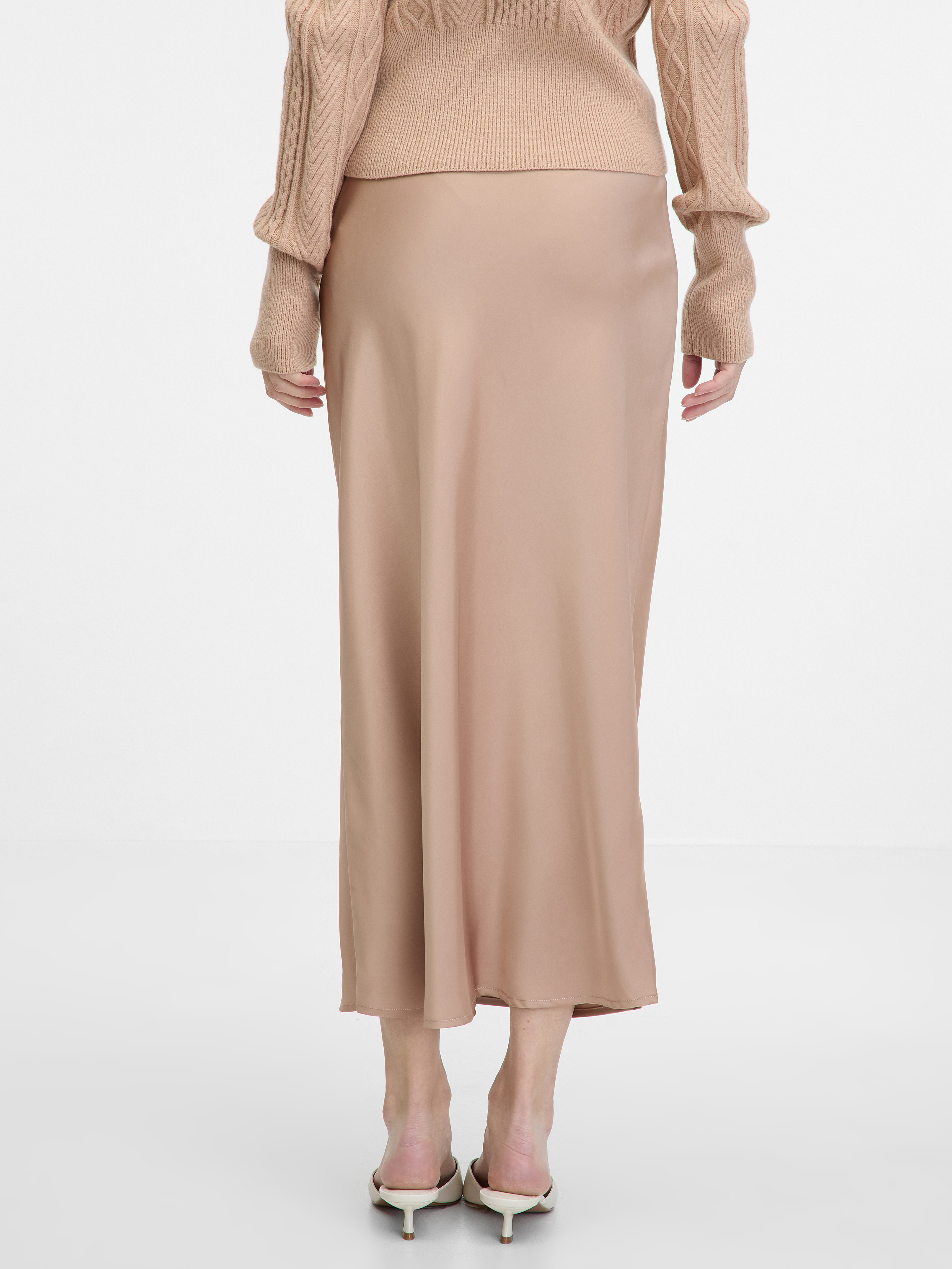Orsay Beige women's midi skirt - Women's