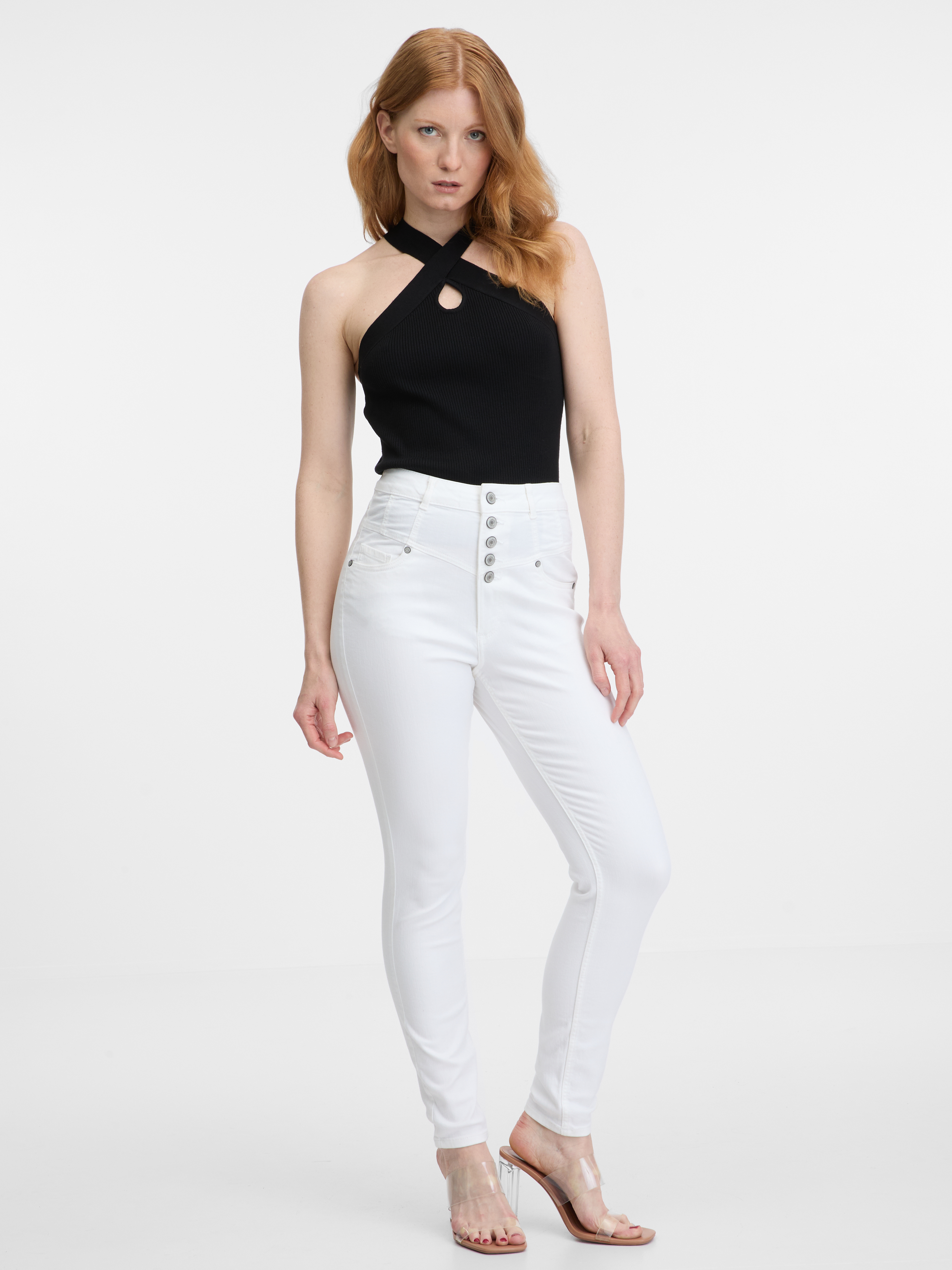 Skinny fit pentru femei ORSAY - alb