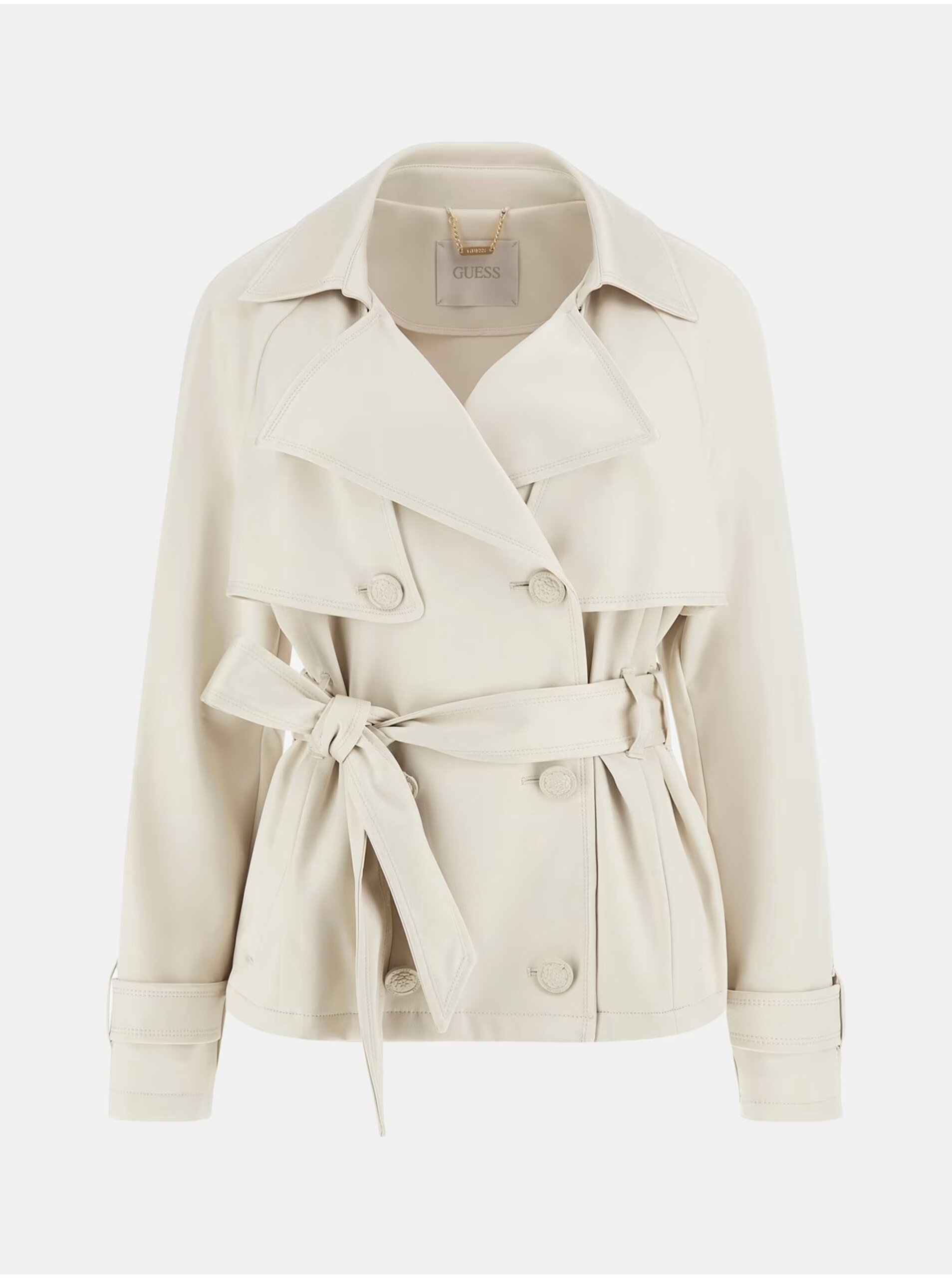 Cream women's short trench coat Guess - Women