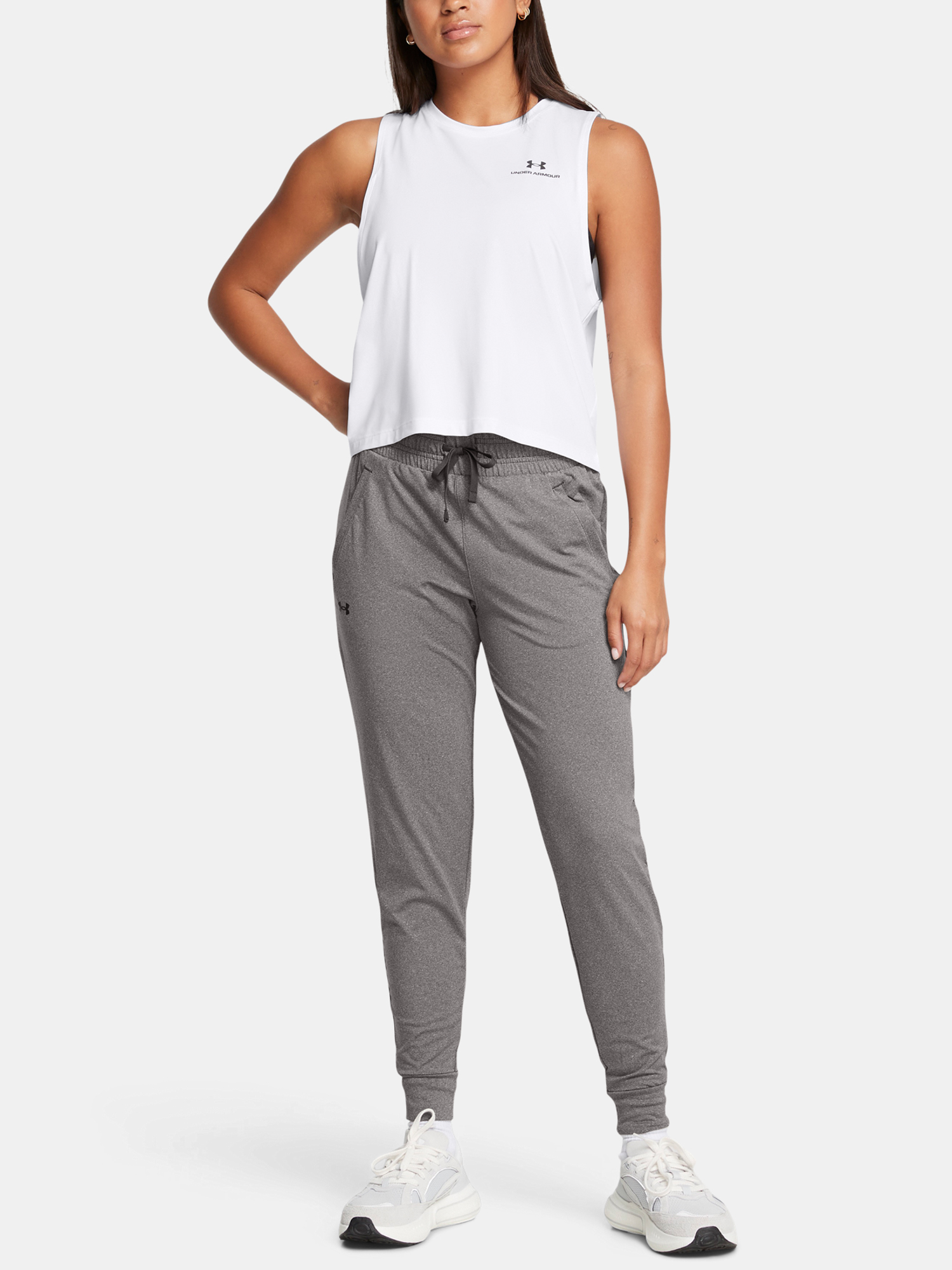 Women's Sports Pants Under Armour Tech Pant-GRY - Women's