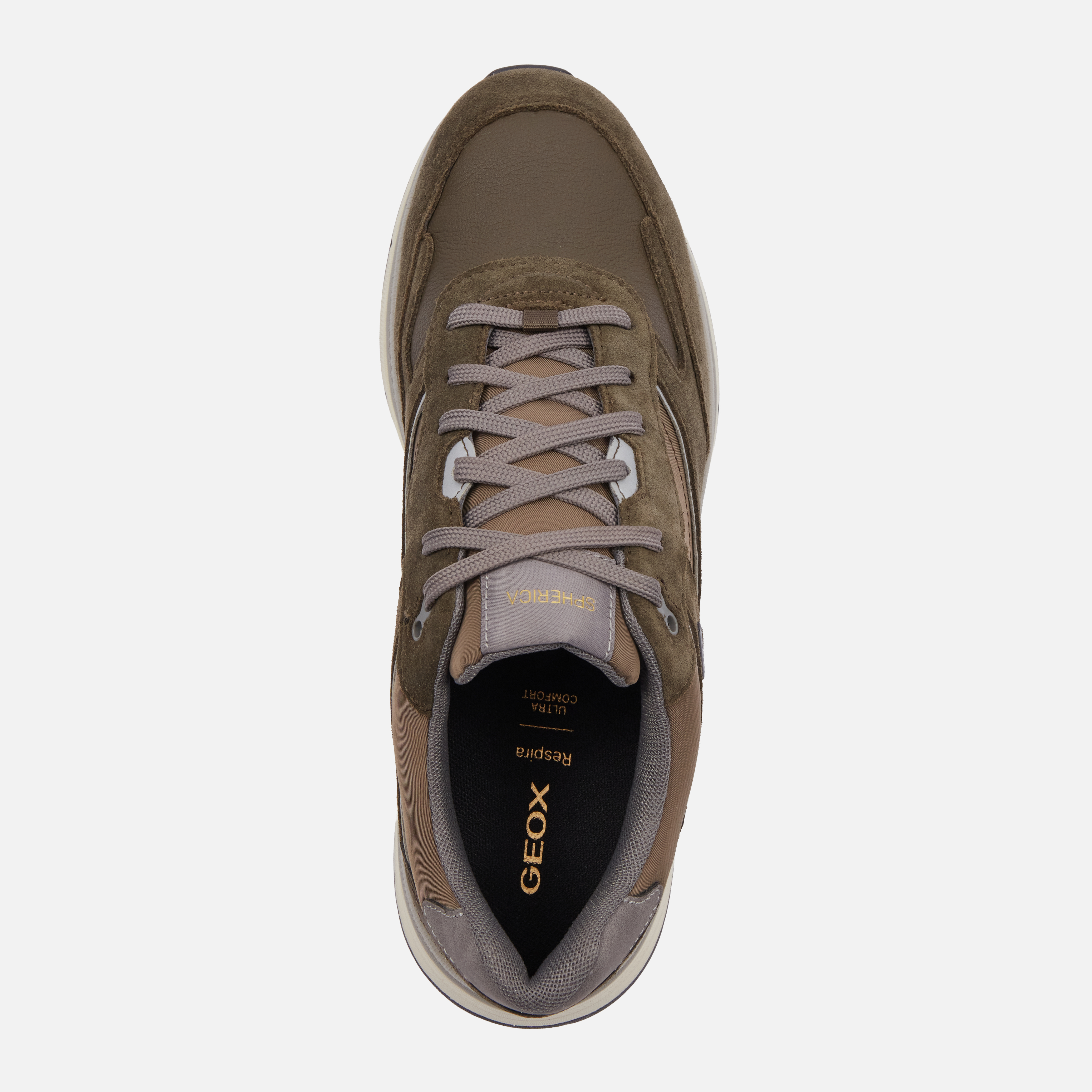 Khaki men's sneakers Geox Spherica Actif X1 - Men's