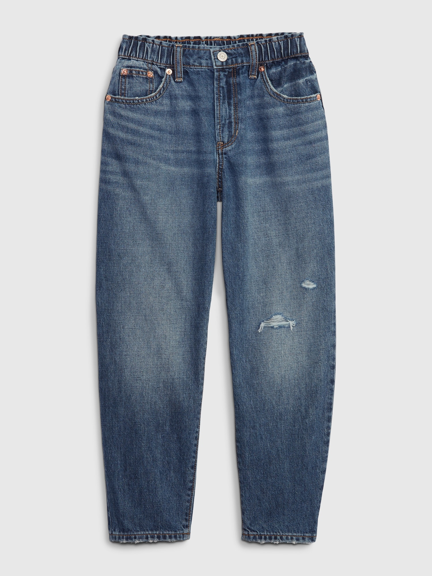 GAP Kids Jeans High Rise Barrel Washwell - Girls