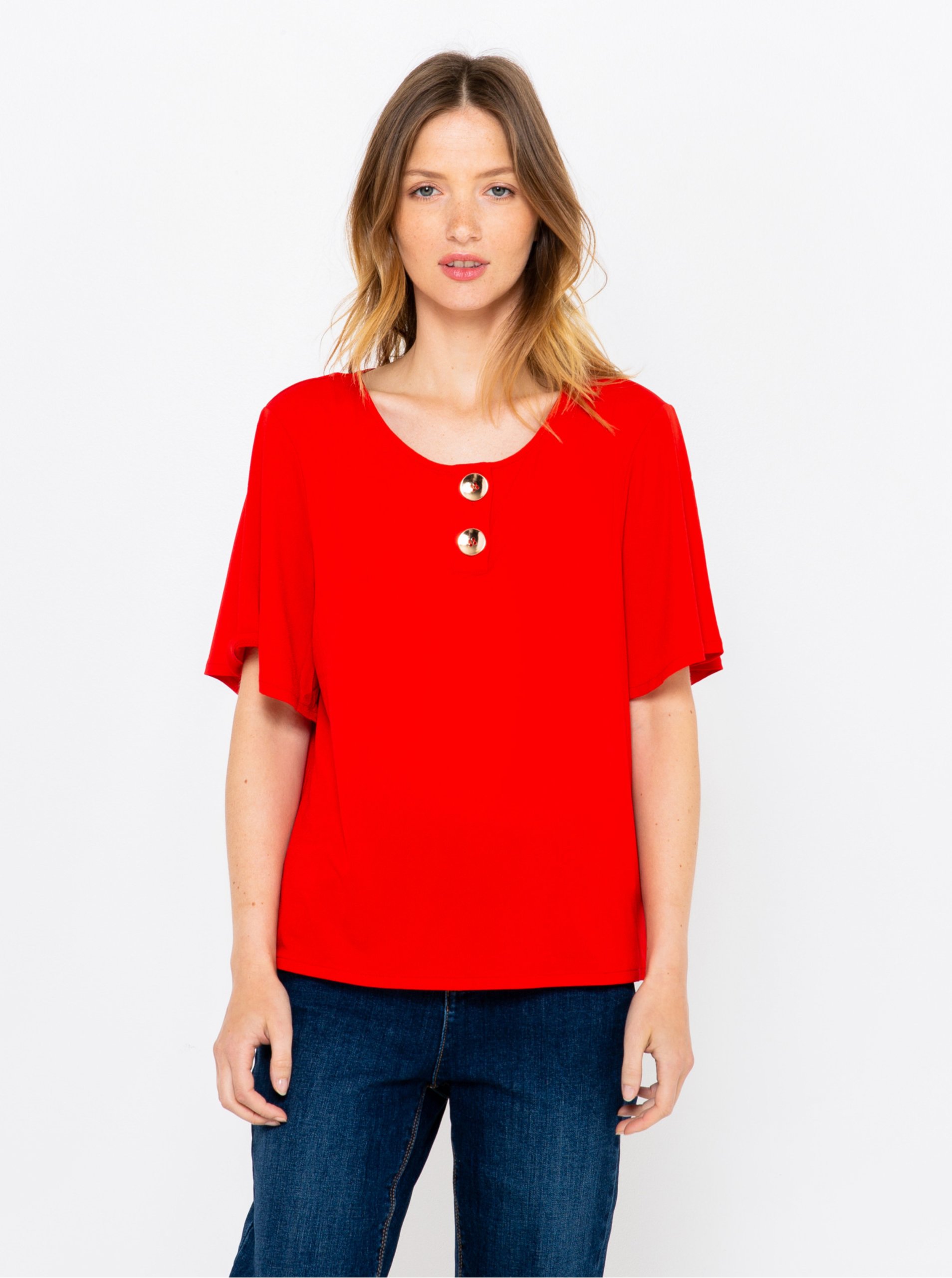 Red T-shirt CAMAIEU - Women