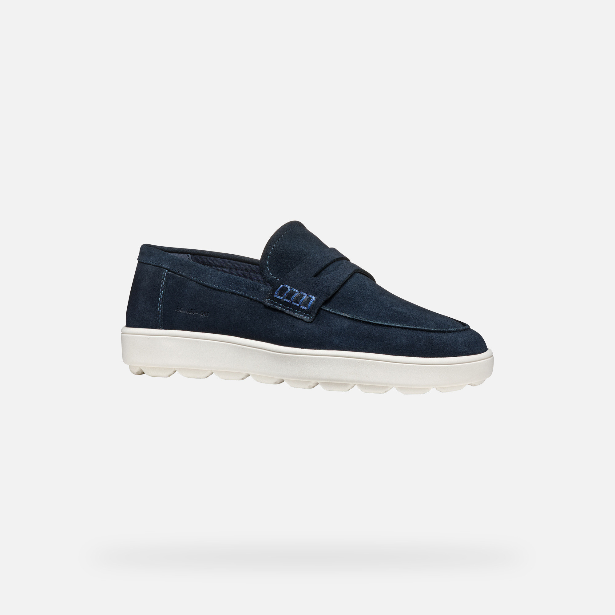 Dark blue men&#039;s moccasins Geox Spherica ECUB-1 - Men