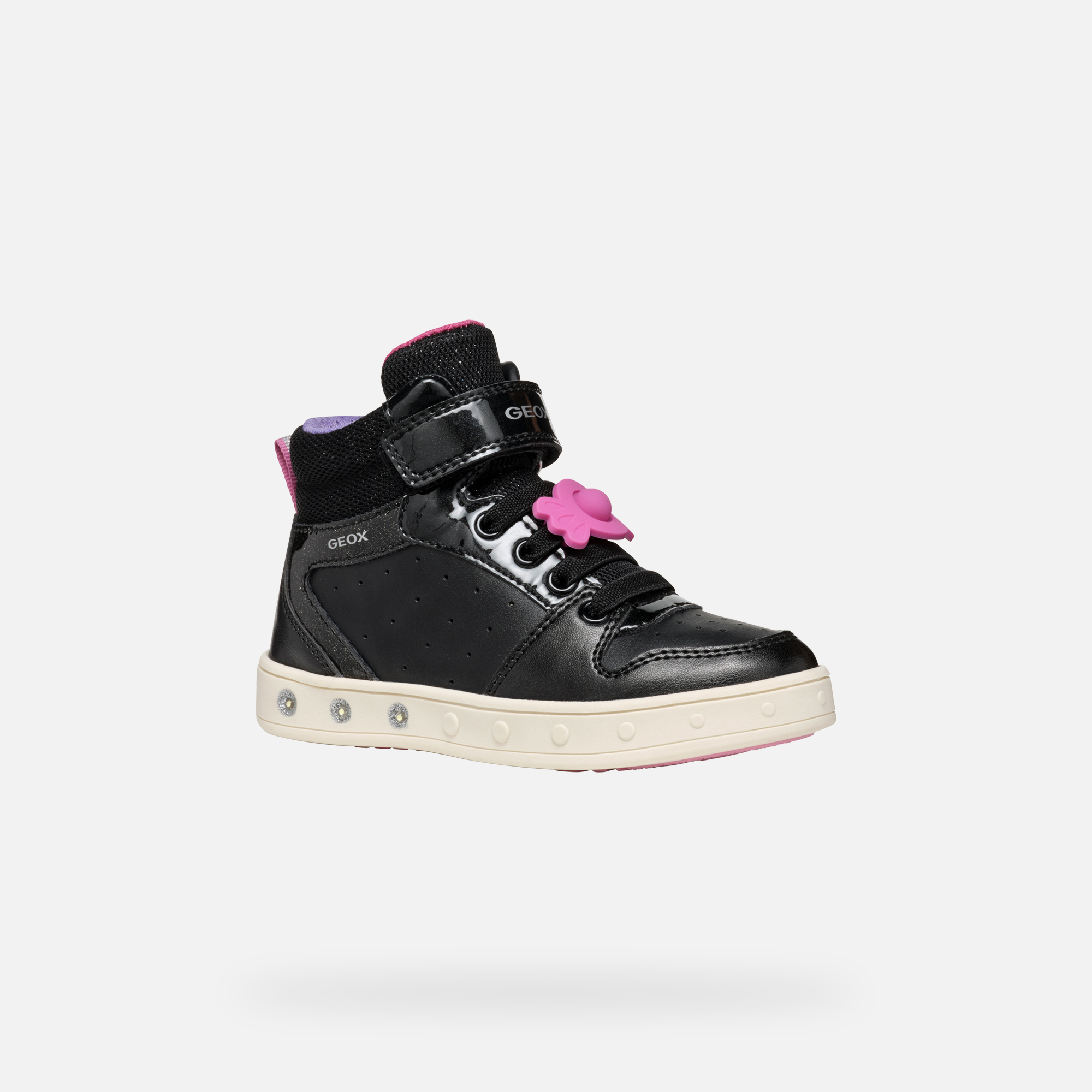 Black Girls Geox Skylin Sneakers - Girls