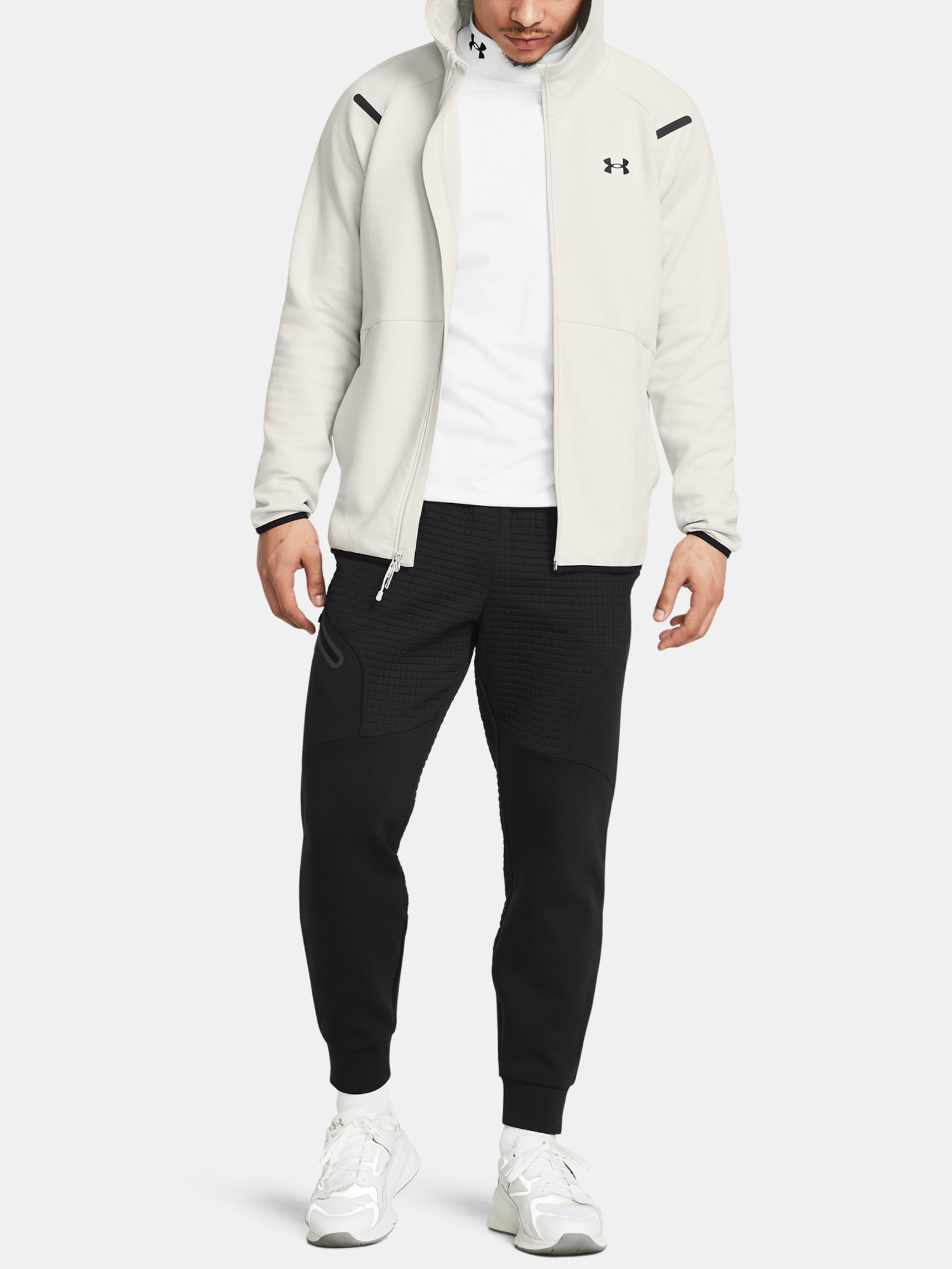 Men's sweatshirt Under Armour UA Unstoppable Flc FZ HD EU-WHT - Men's