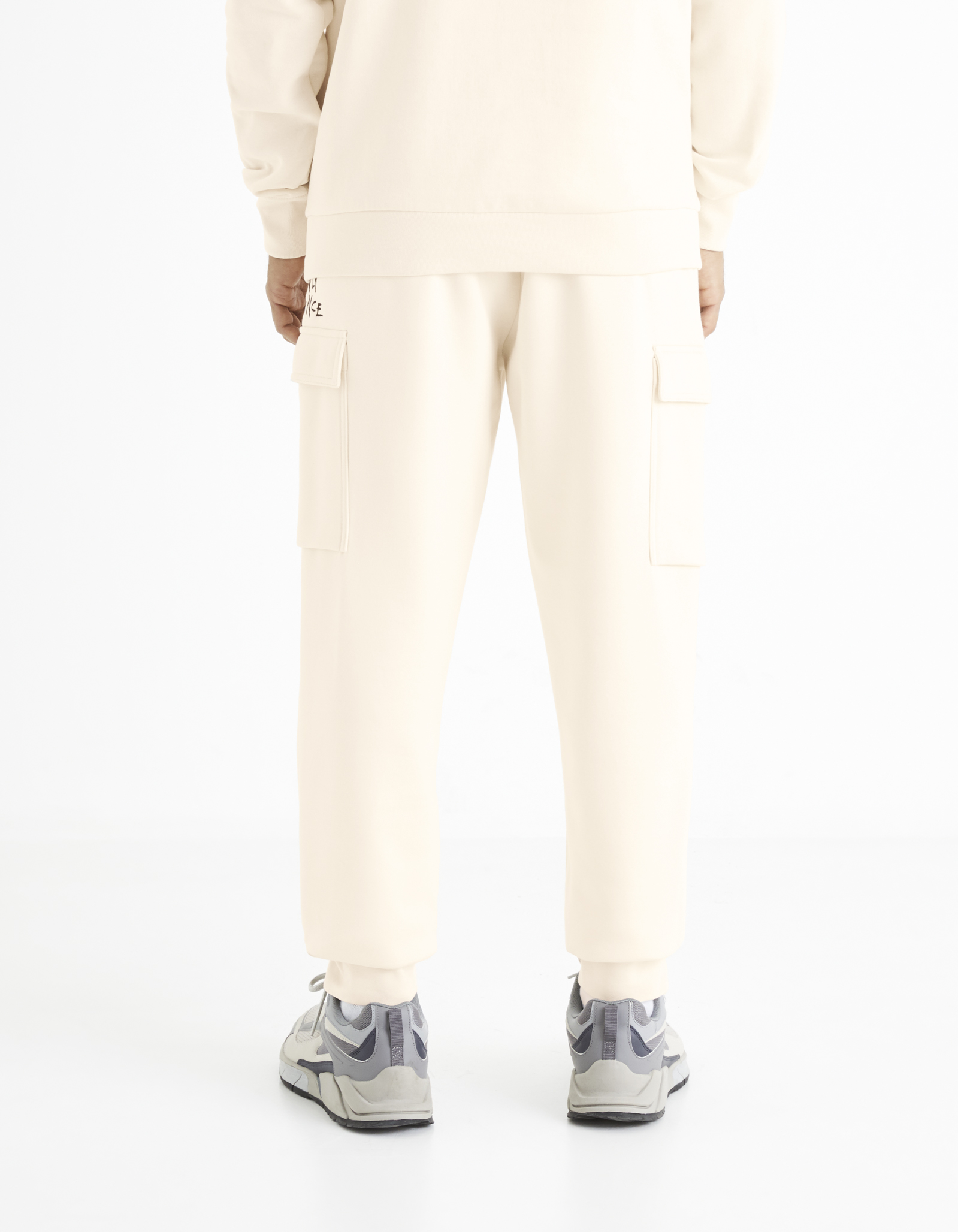 Pantaloni sport si de casa pentru barbati Celio - crem