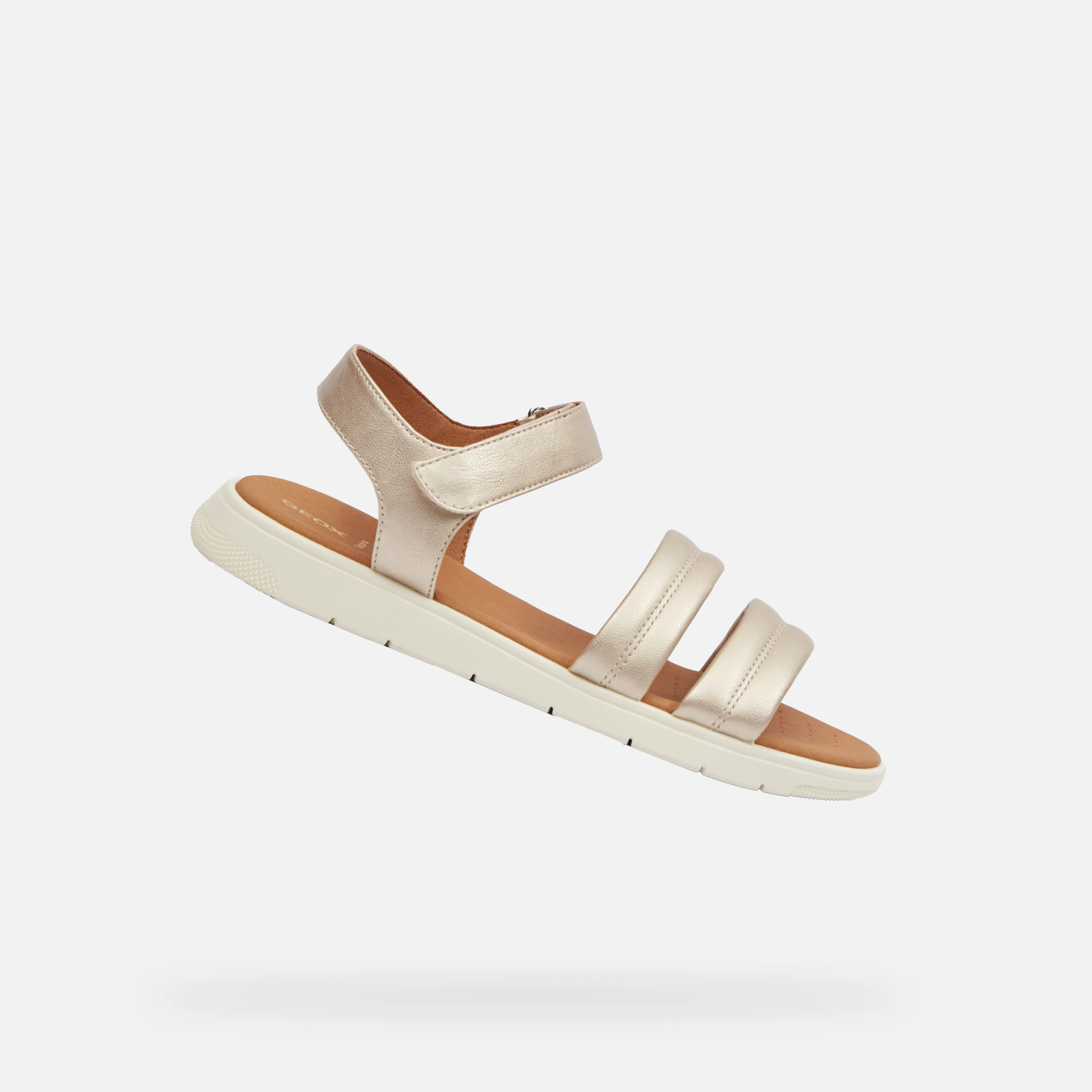 Gold womens sandals Geox Dandra - Womens