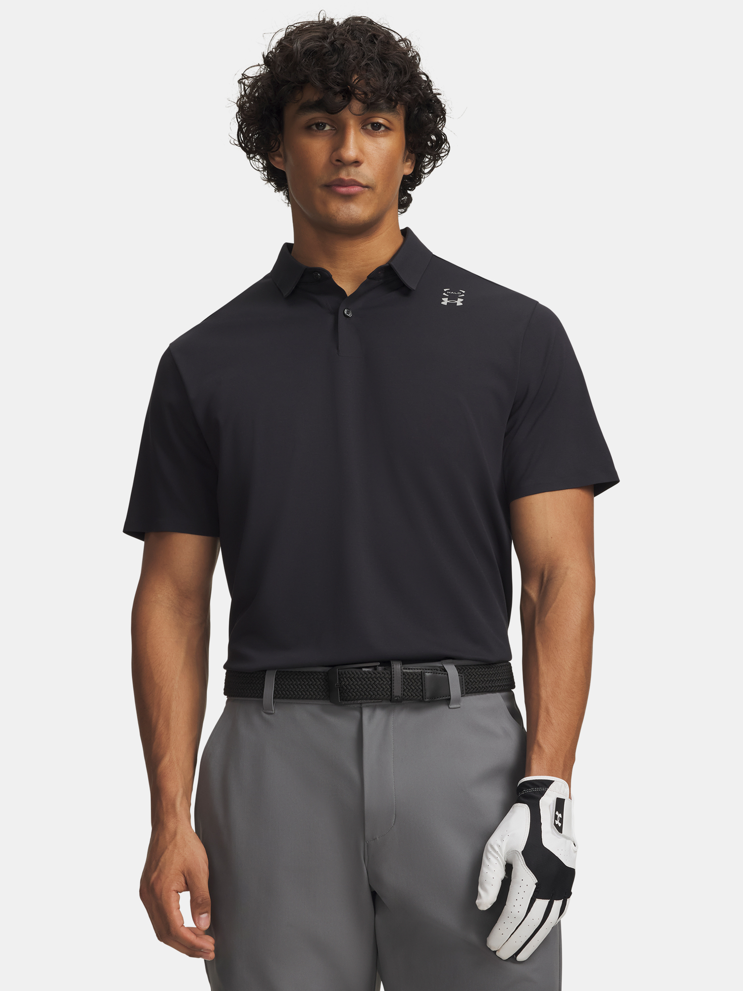 Men's Under Armour UA Halo Bonded Polo-BLK T-Shirt - Mens
