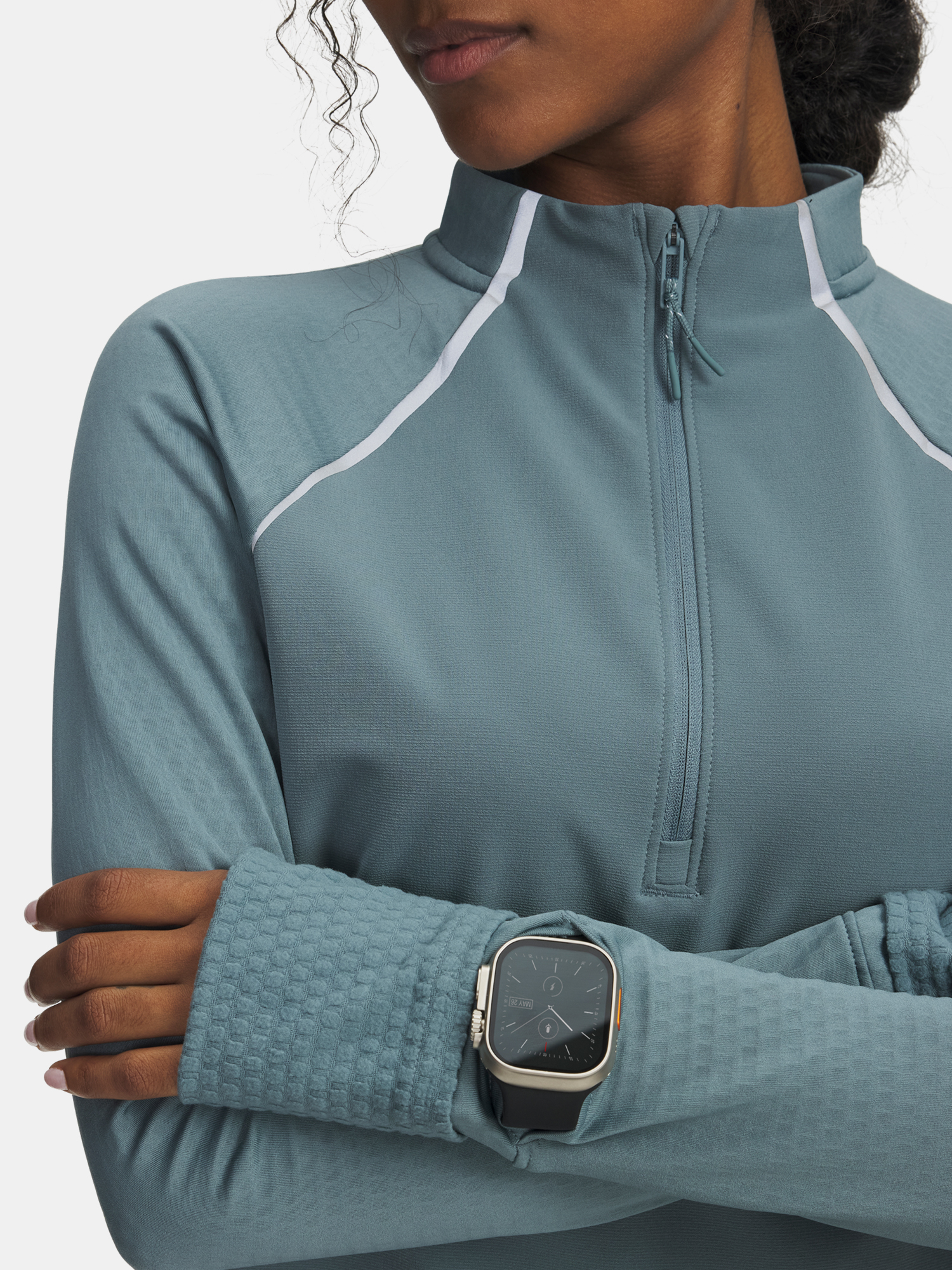 Under Armour UA Velociti Pro CW Half Zip-BLU T-Shirt for Women - Women's