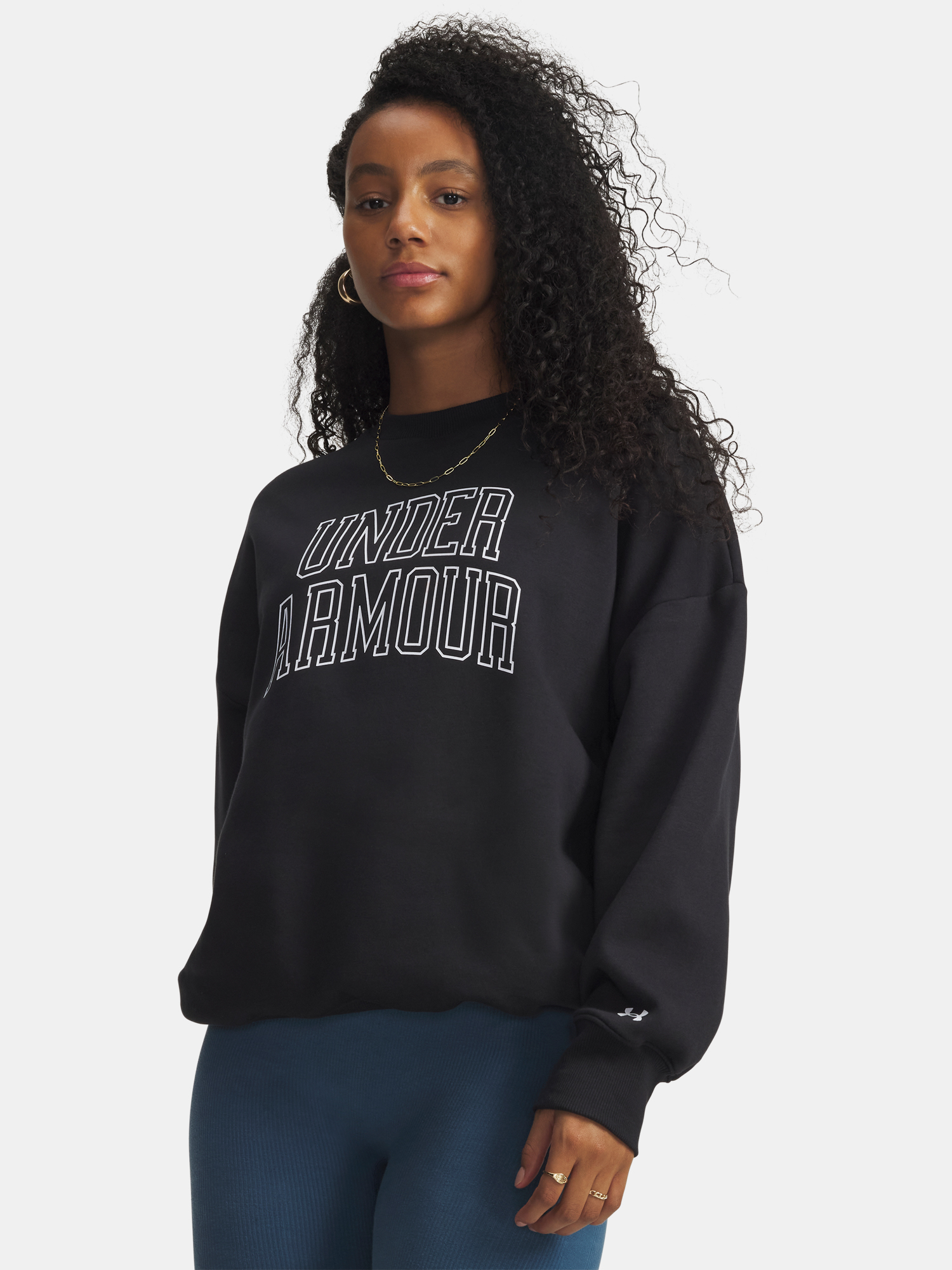 Under Armour Rival Flc OS Varsity Crew-BLK Women's Sweatshirt - Women's