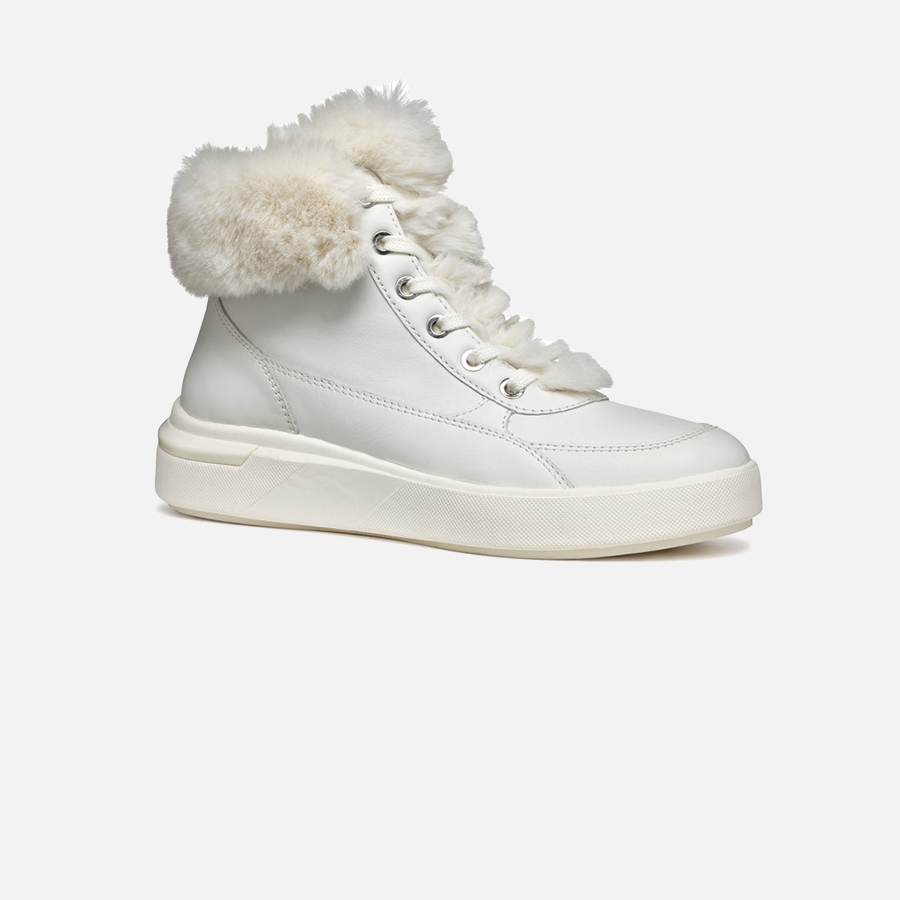 White women's sneakers Geox Dalyla - Women's