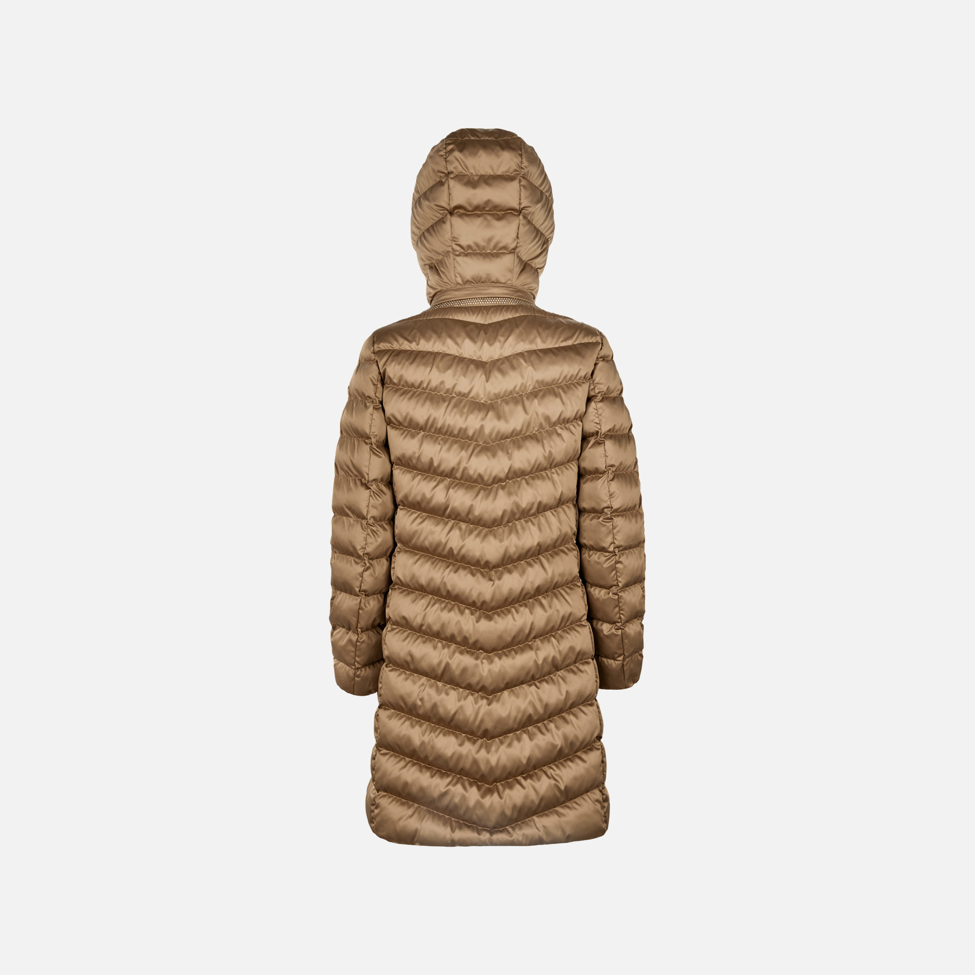 Geacă de damă maro deschis cu puf Geox Zosma