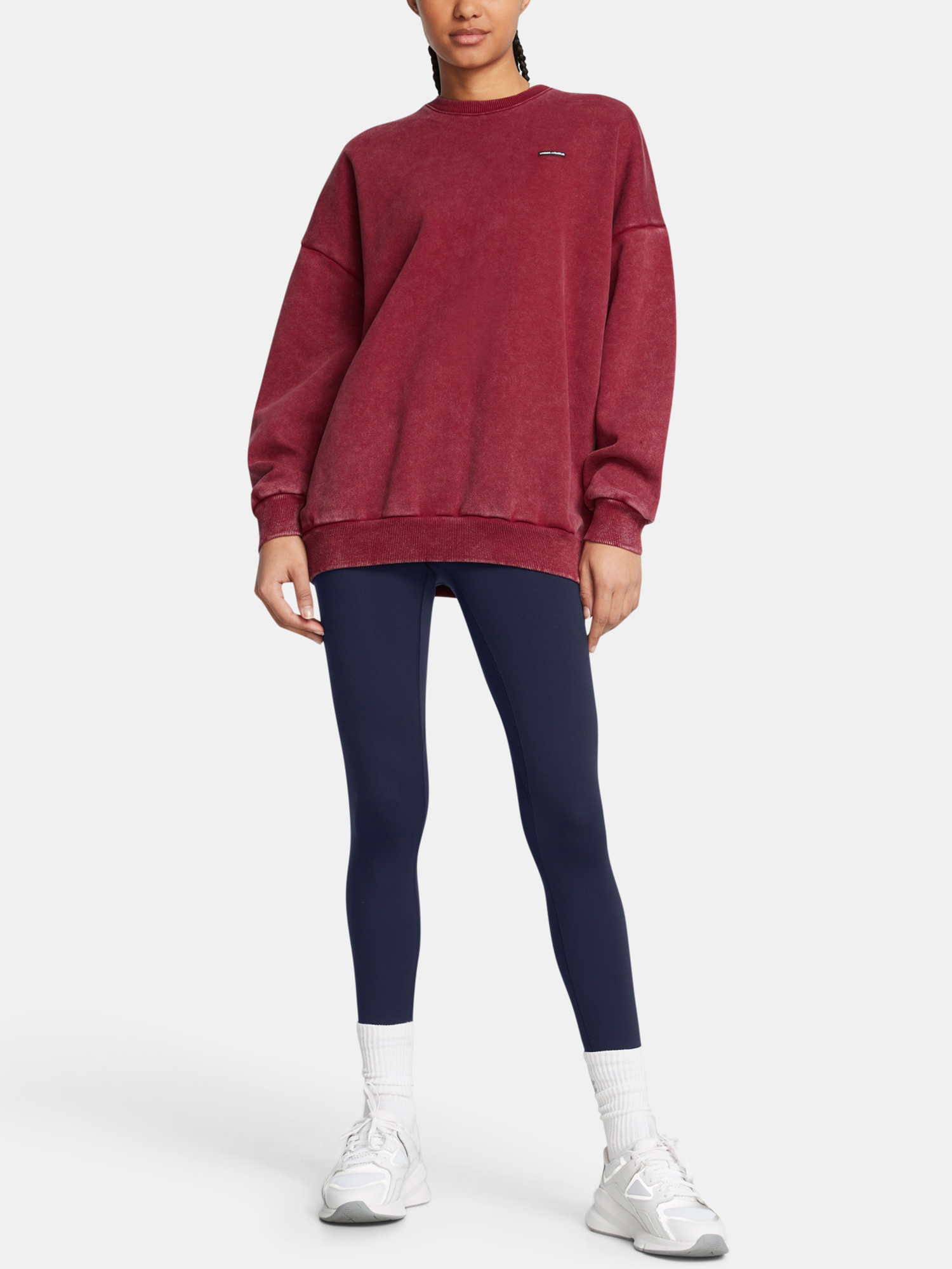 Women's sweatshirt Under Armour UA Icon HWT Flc OS Crew-RED - Women's