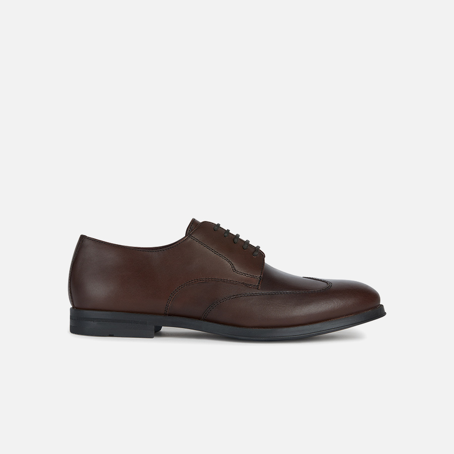 Dark brown men&#039;s formal shoes Geox Decio - Men&#039;s