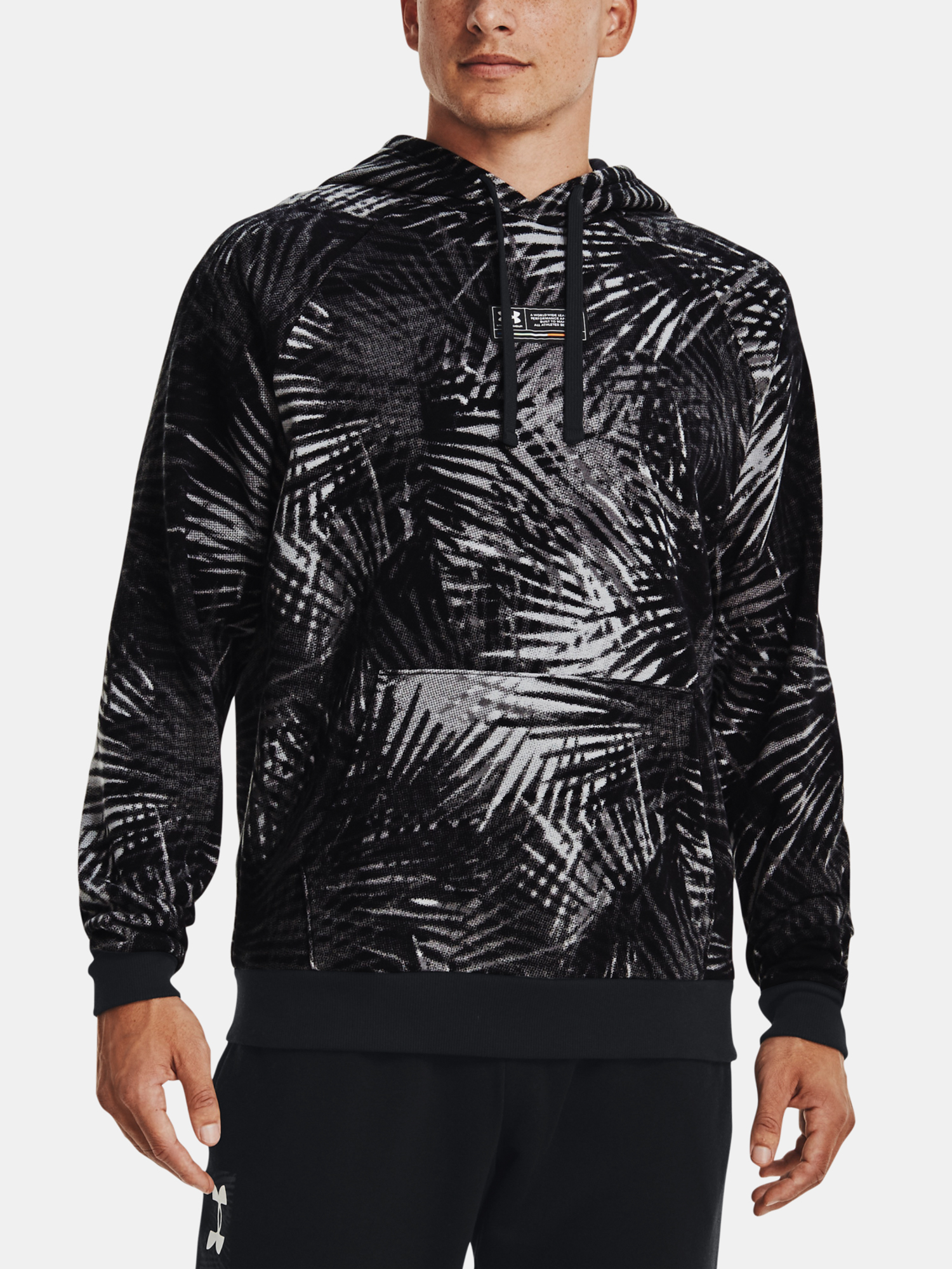 Under Armour Sweatshirt UA Rival Flc Sport Palm HD-BLK - Mens