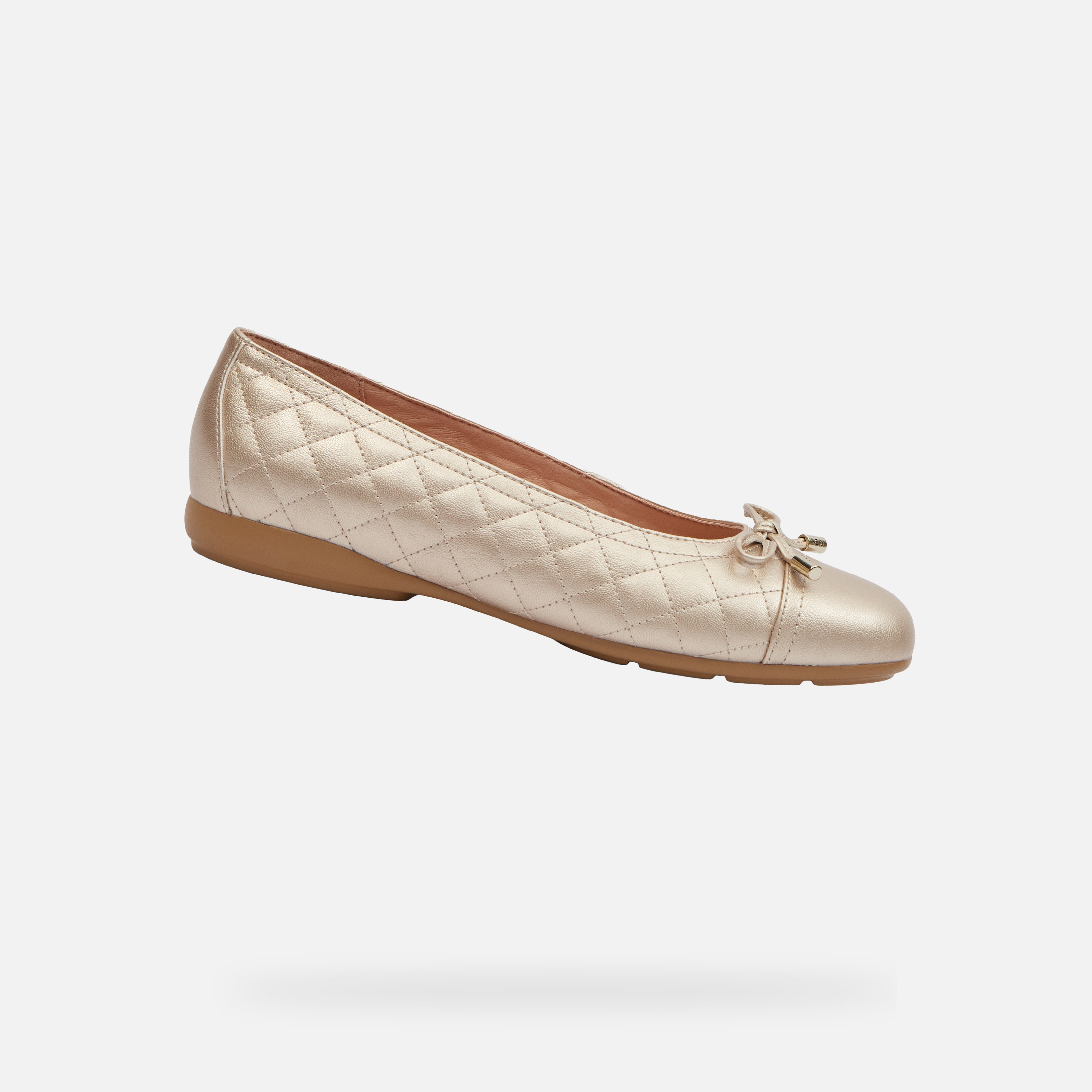 Gold women&#039;s ballet flats Geox Annytah - Women&#039;s
