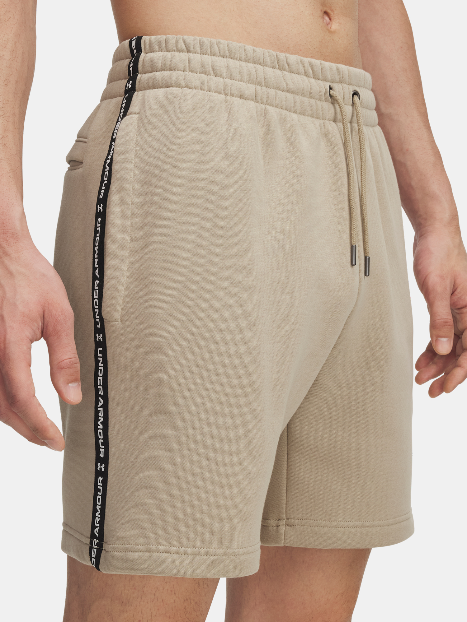 Men&#039;s shorts Under Armour UA Icon Fleece Short Taping-BRN - Men&#039;s