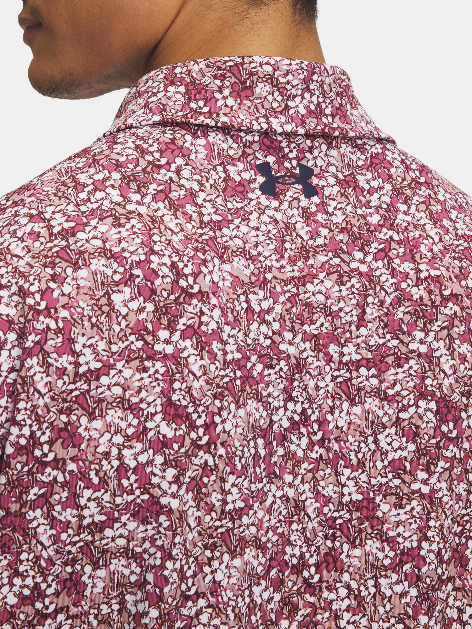 Men's Under Armour UA Playoff 3.0 Printed Polo-PNK T-Shirt - Men's