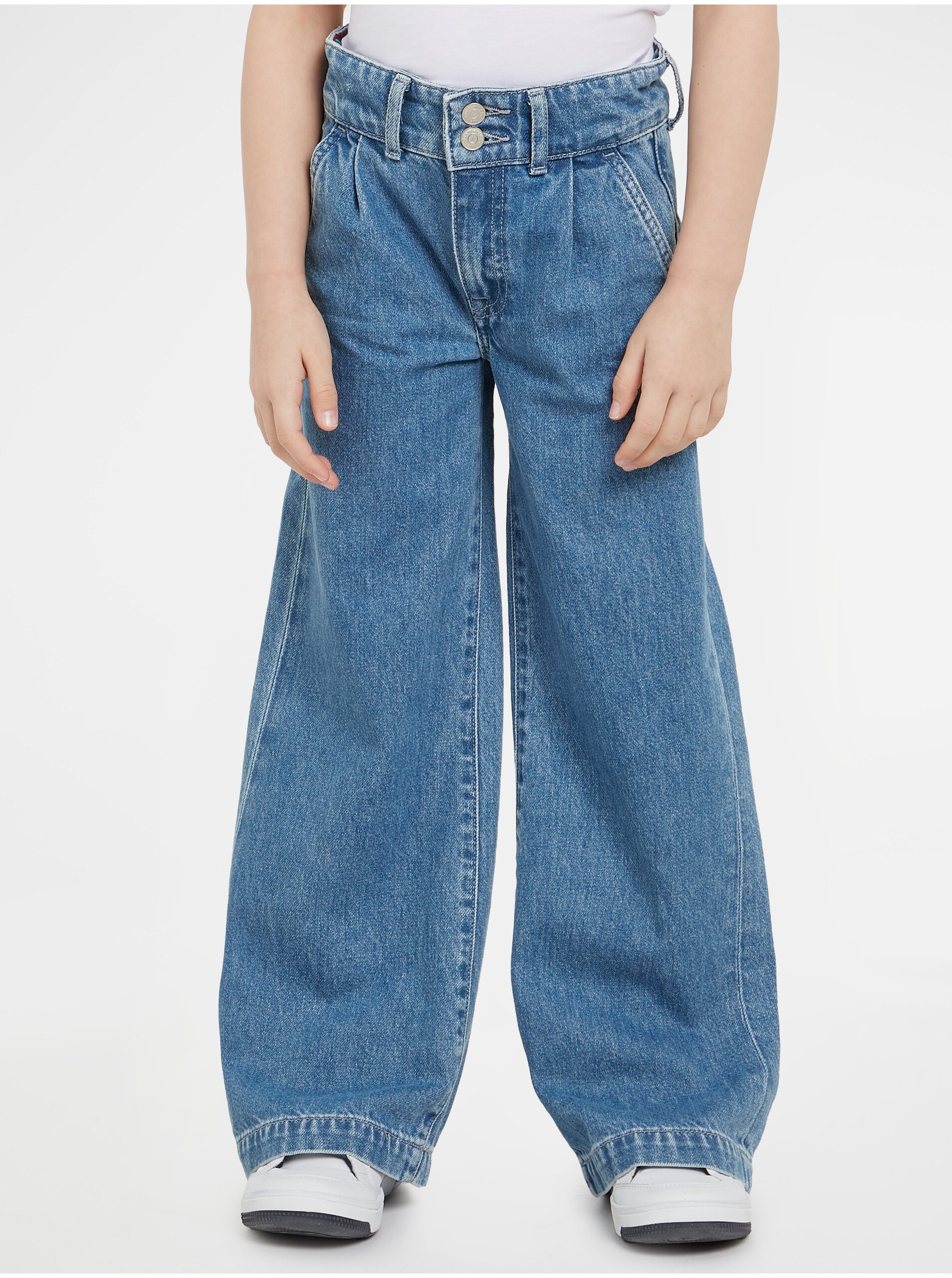 Blue Girly Wide Jeans Tommy Hilfiger - Girls