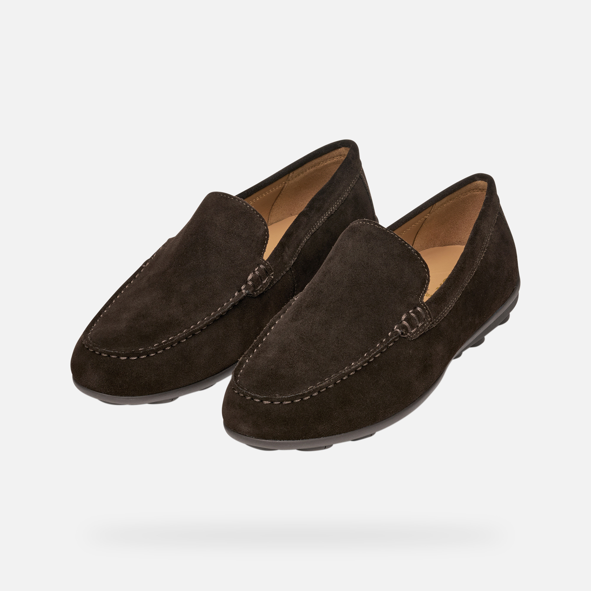 Dark brown men&#039;s moccasins Geox Spherica EC16 - Men&#039;s
