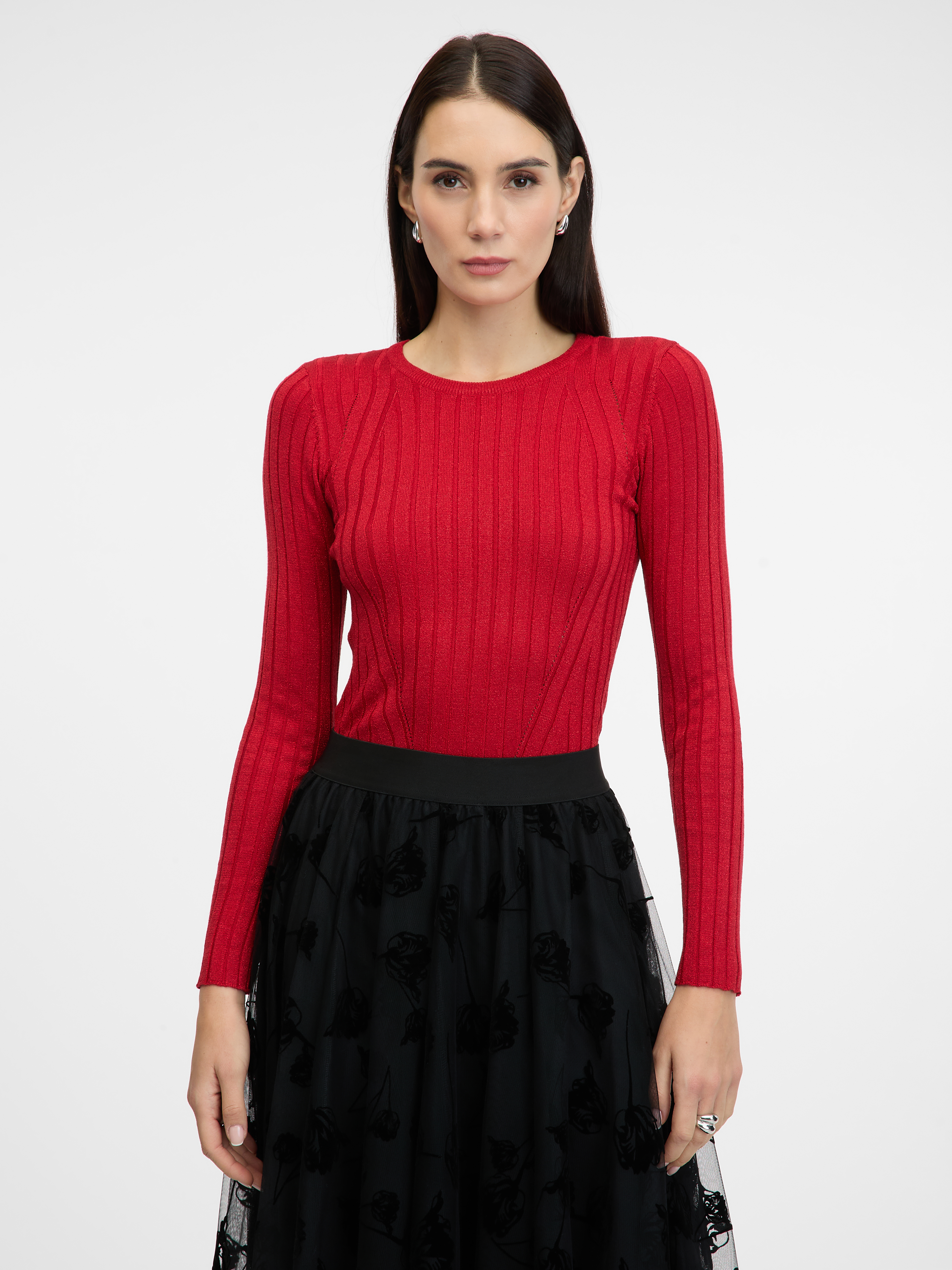 Red womens long-sleeved T-shirt ORSAY - Womens