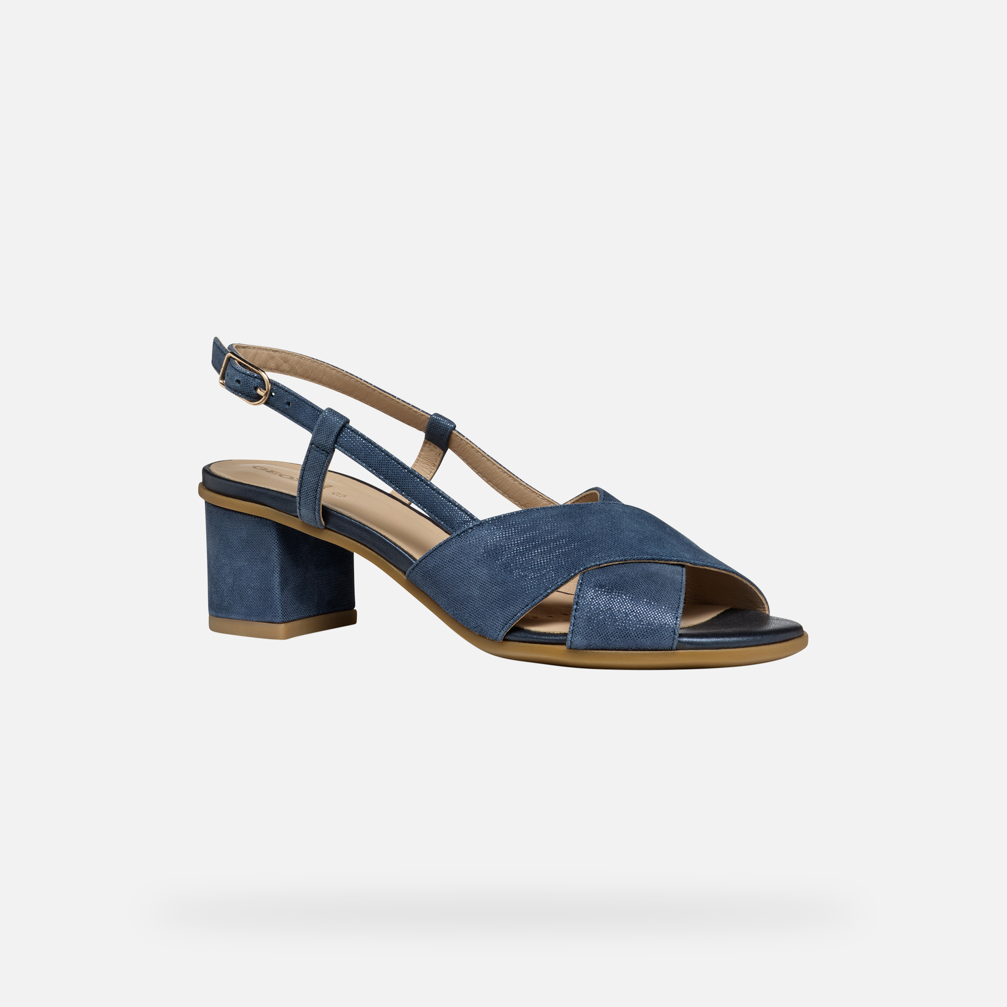 Dark blue women&#039;s sandals Geox Aurely 50 - Women&#039;s