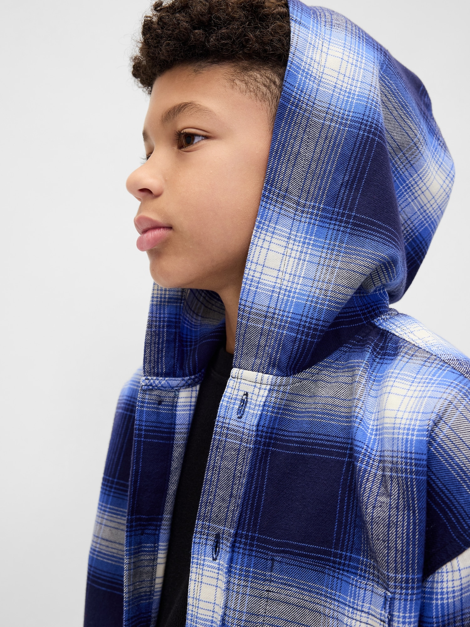 GAP Children&#039;s Flannel Shirt with Hoodie - Boys