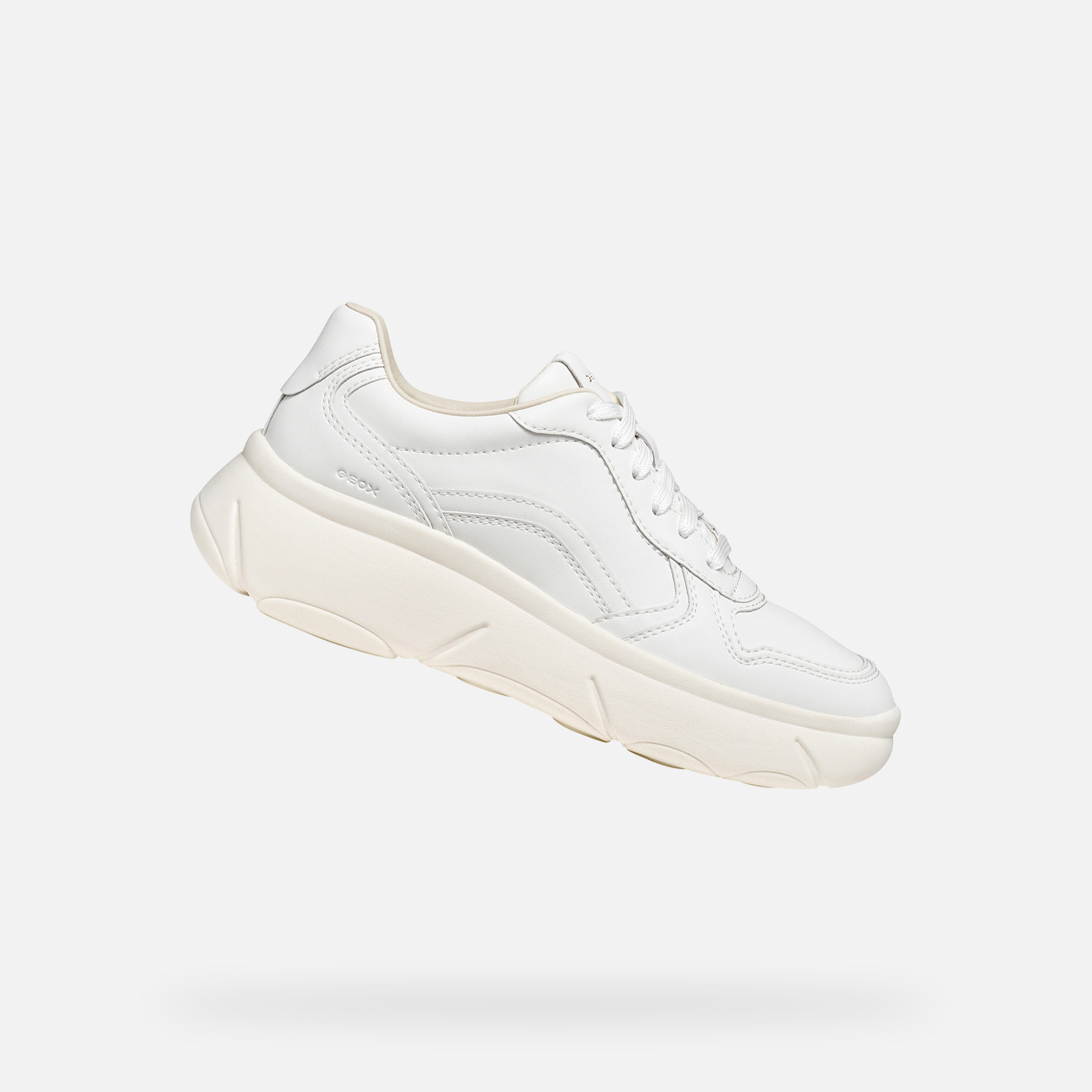 White Women's Geox Nebula 2.0 X Sneakers - Women's