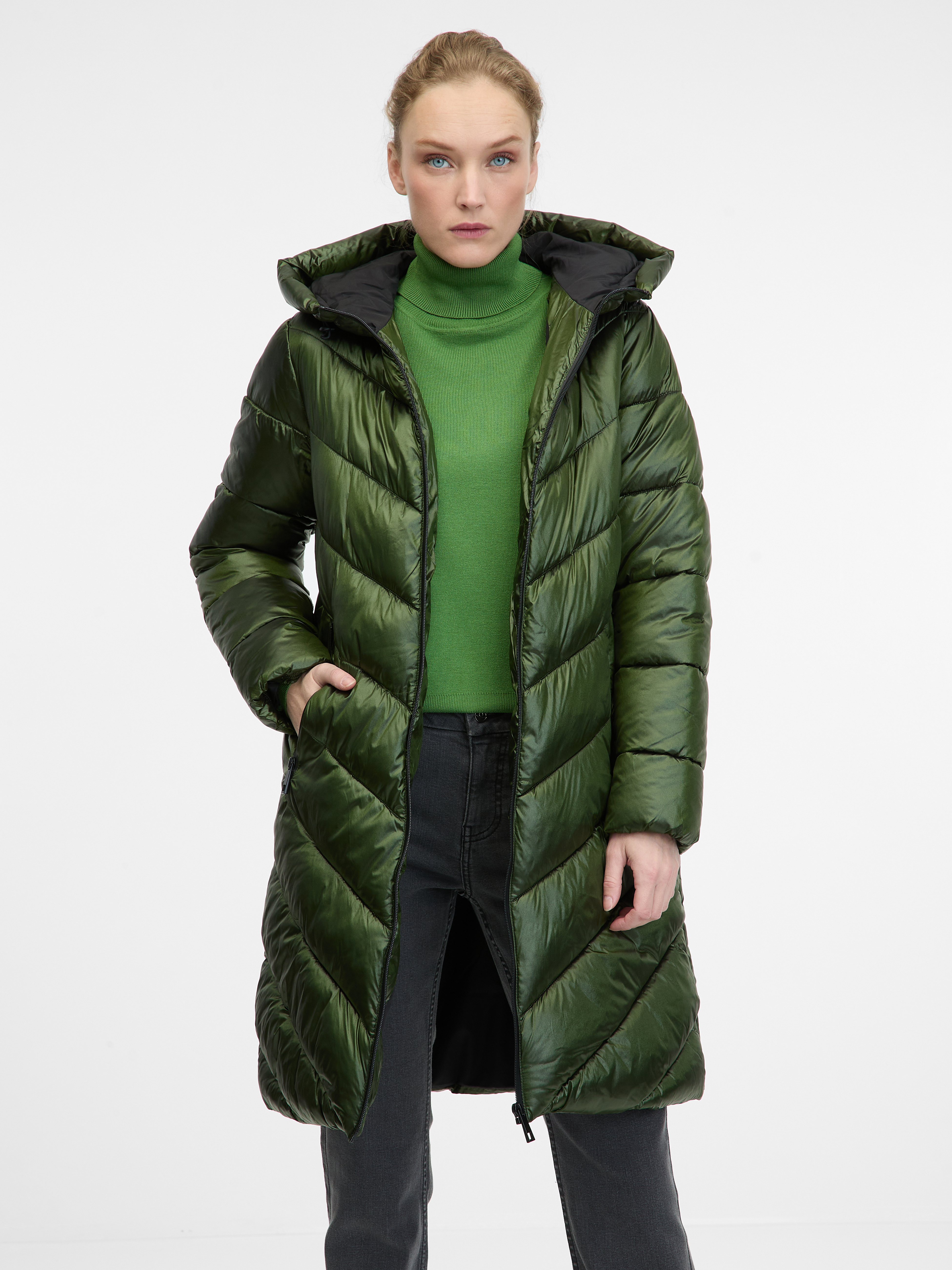 Green womens winter jacket ORSAY - Womens