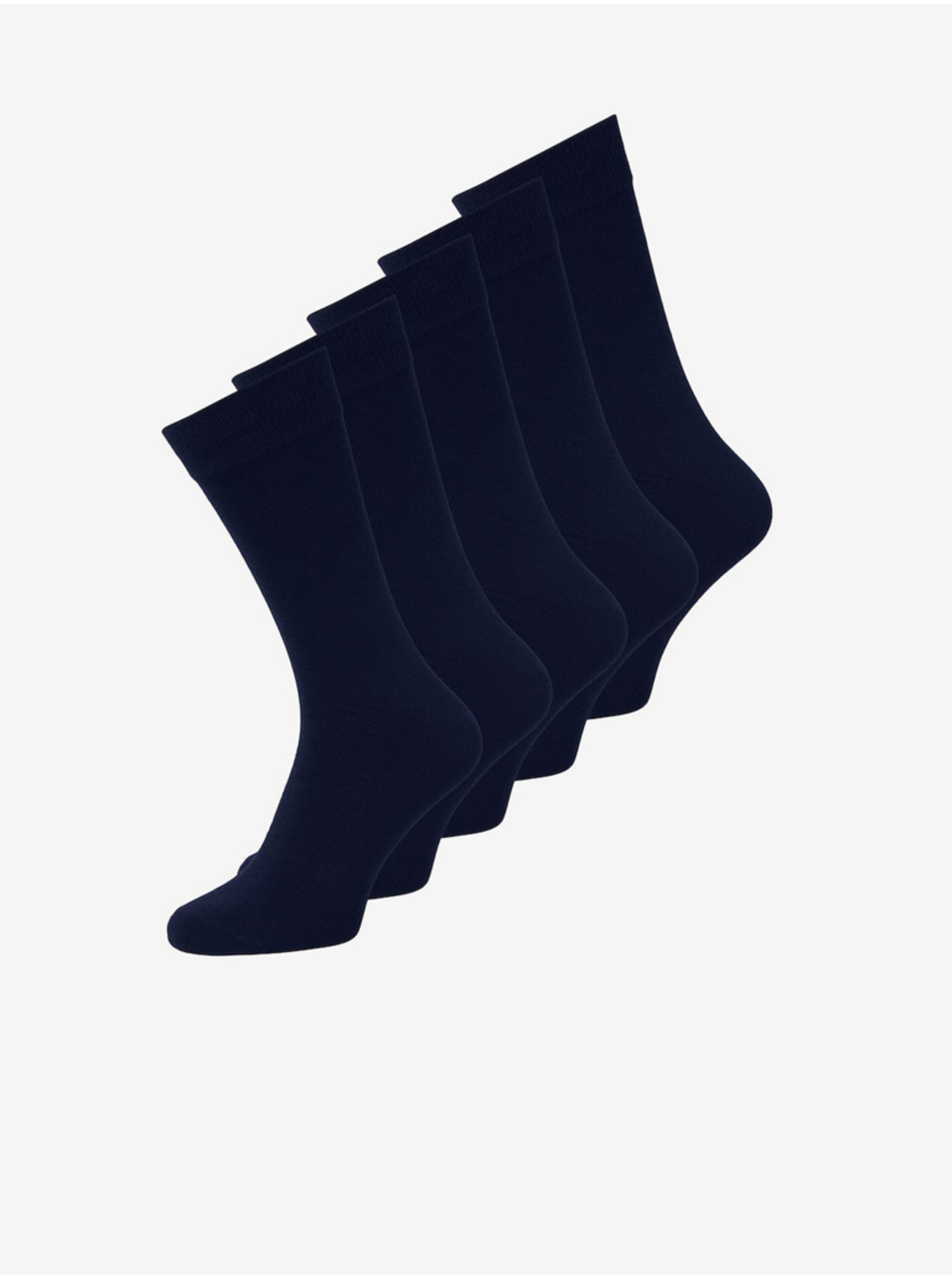 Set of five pairs of men's socks in navy blue Jack & Jones - Men's