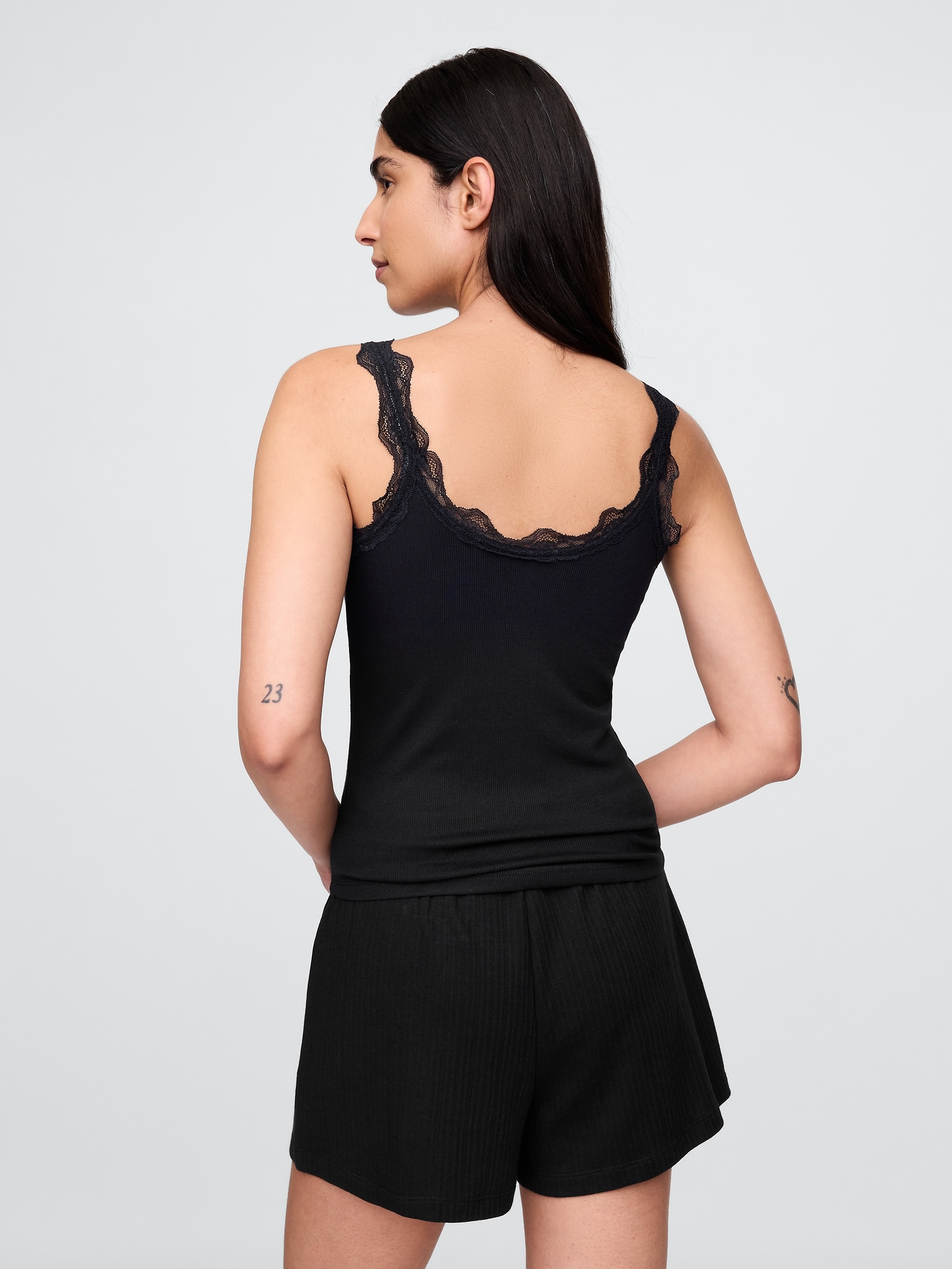 Top de pijama GAP cu dantelă