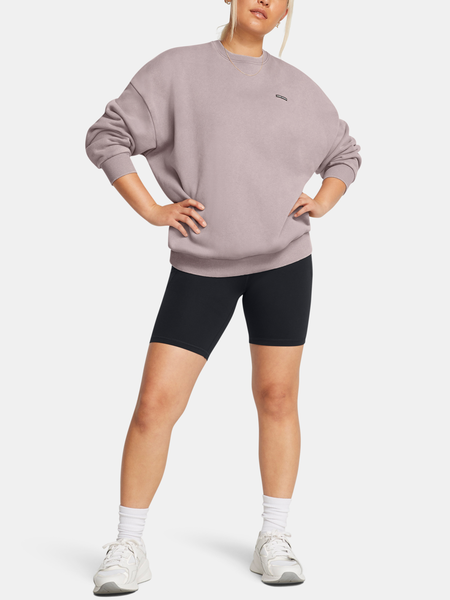 Women&#039;s sweatshirt Under Armour UA Icon HWT Flc OS Crew-GRY - Women&#039;s