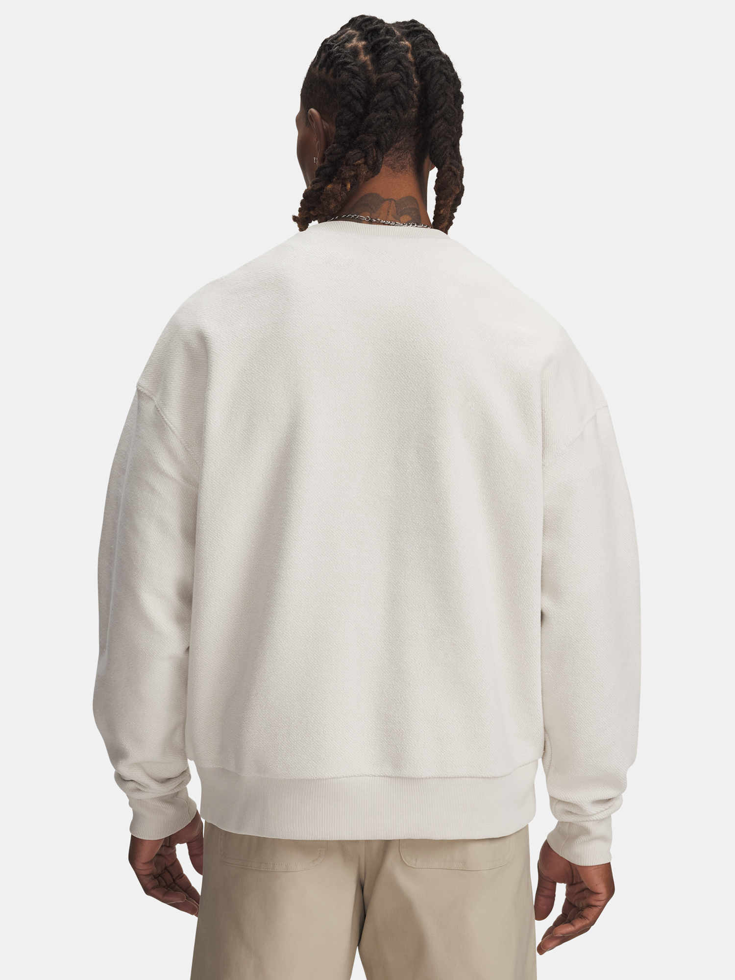 Men's sweatshirt Under Armour UA Icon Rev Terry Crew-WHT - Men's