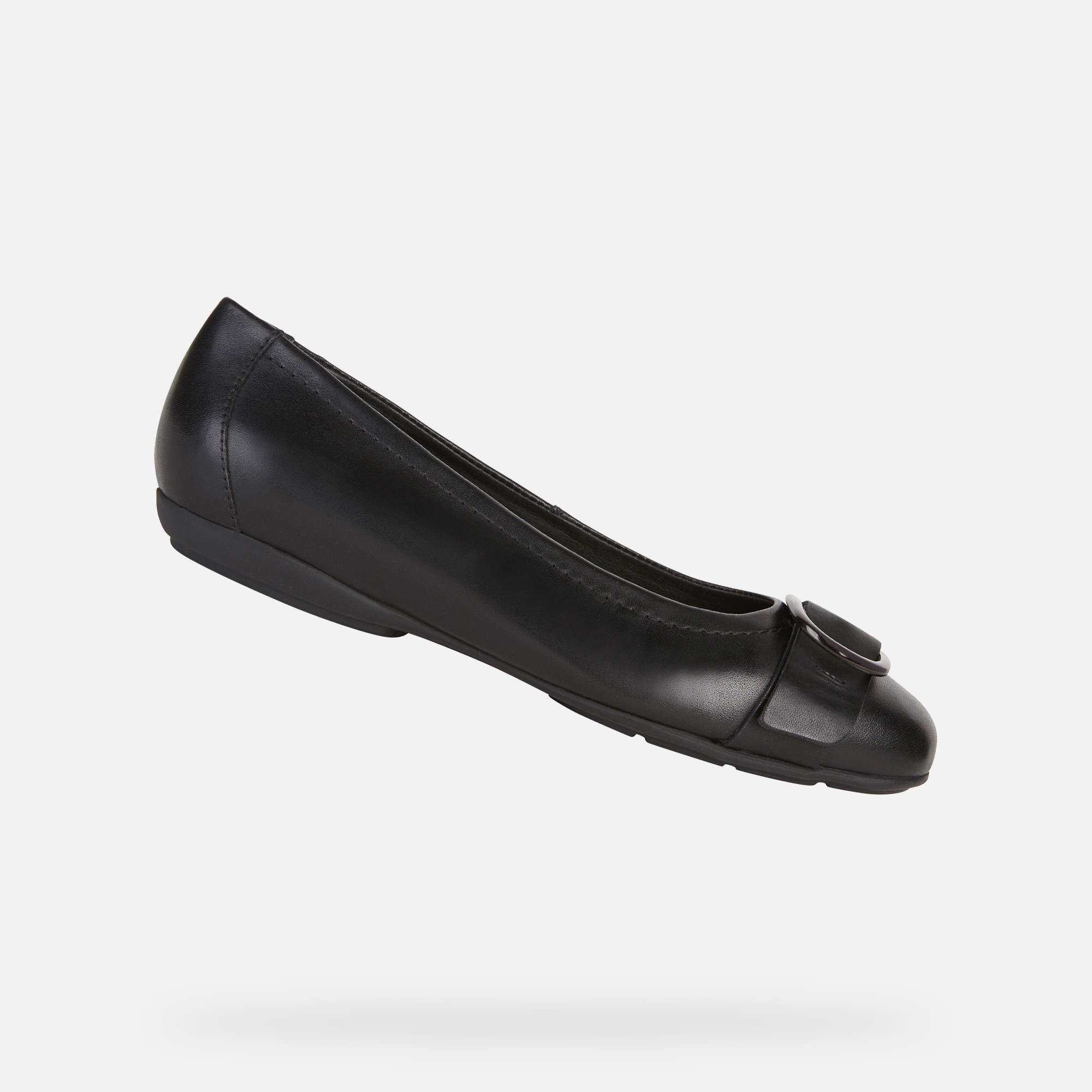 Black womens ballet flats Geox Annytah - Womens