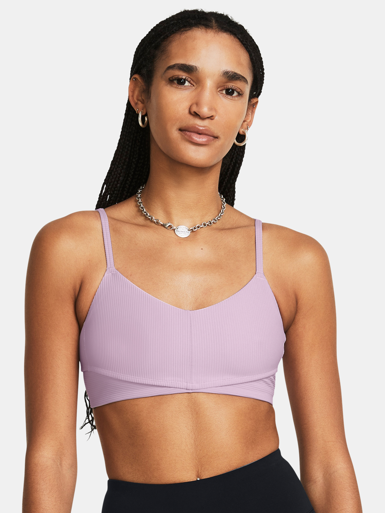 Svetlo fialová dámska športová podprsenka Under Armour Meridian Rib Bralette