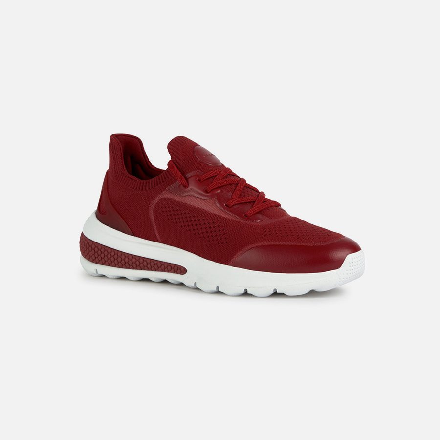 Red women's sneakers Geox Spherica Actif A - Women's