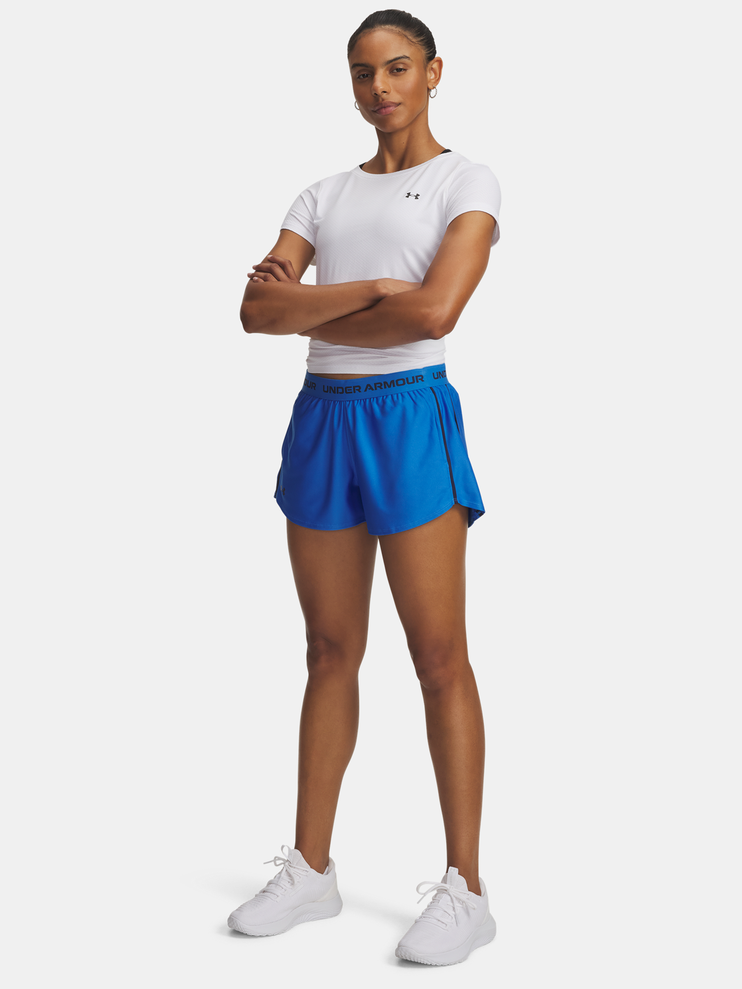 Under Armour Tech Play Up Shorts-BLU - Women&#039;s Shorts